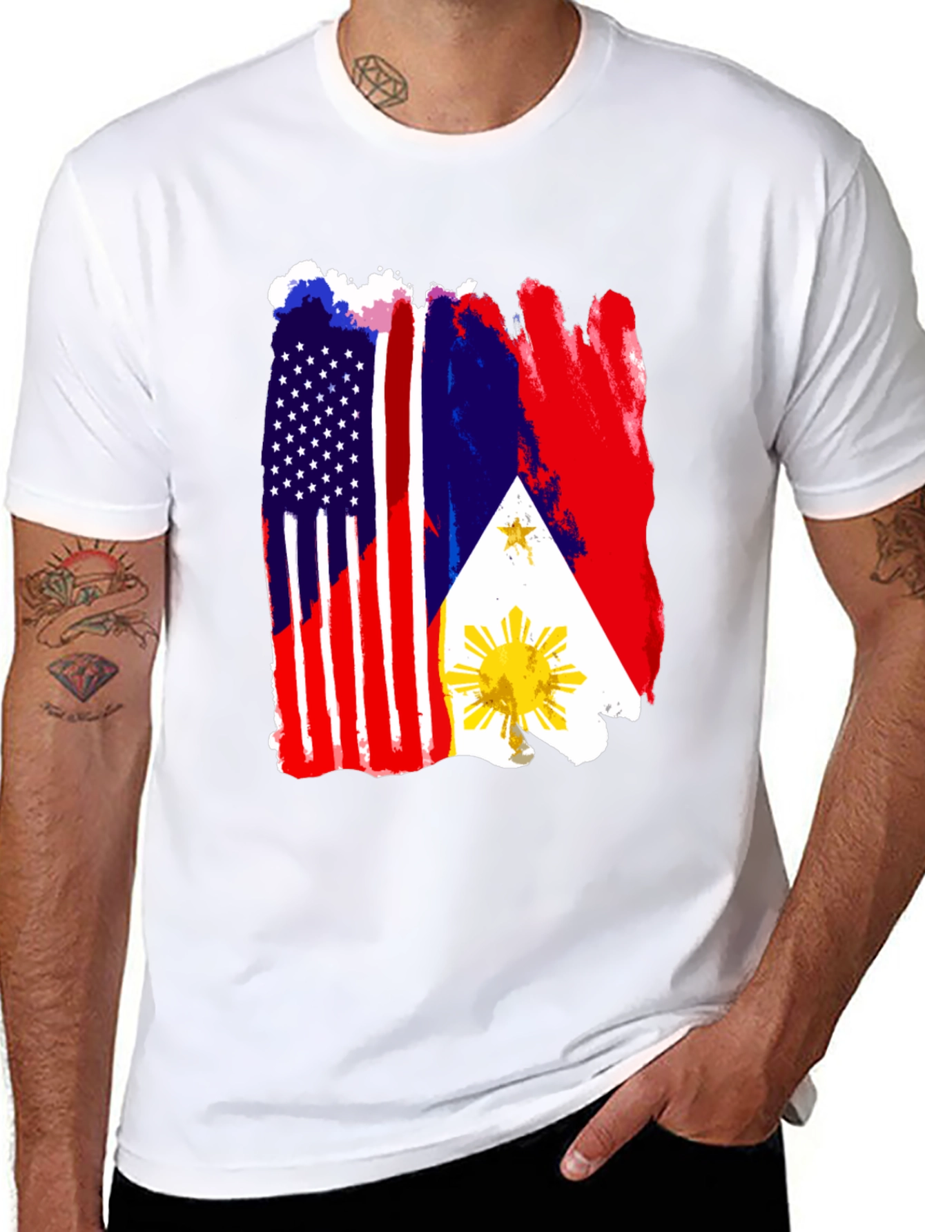 USA Philippines Flag T-Shirt