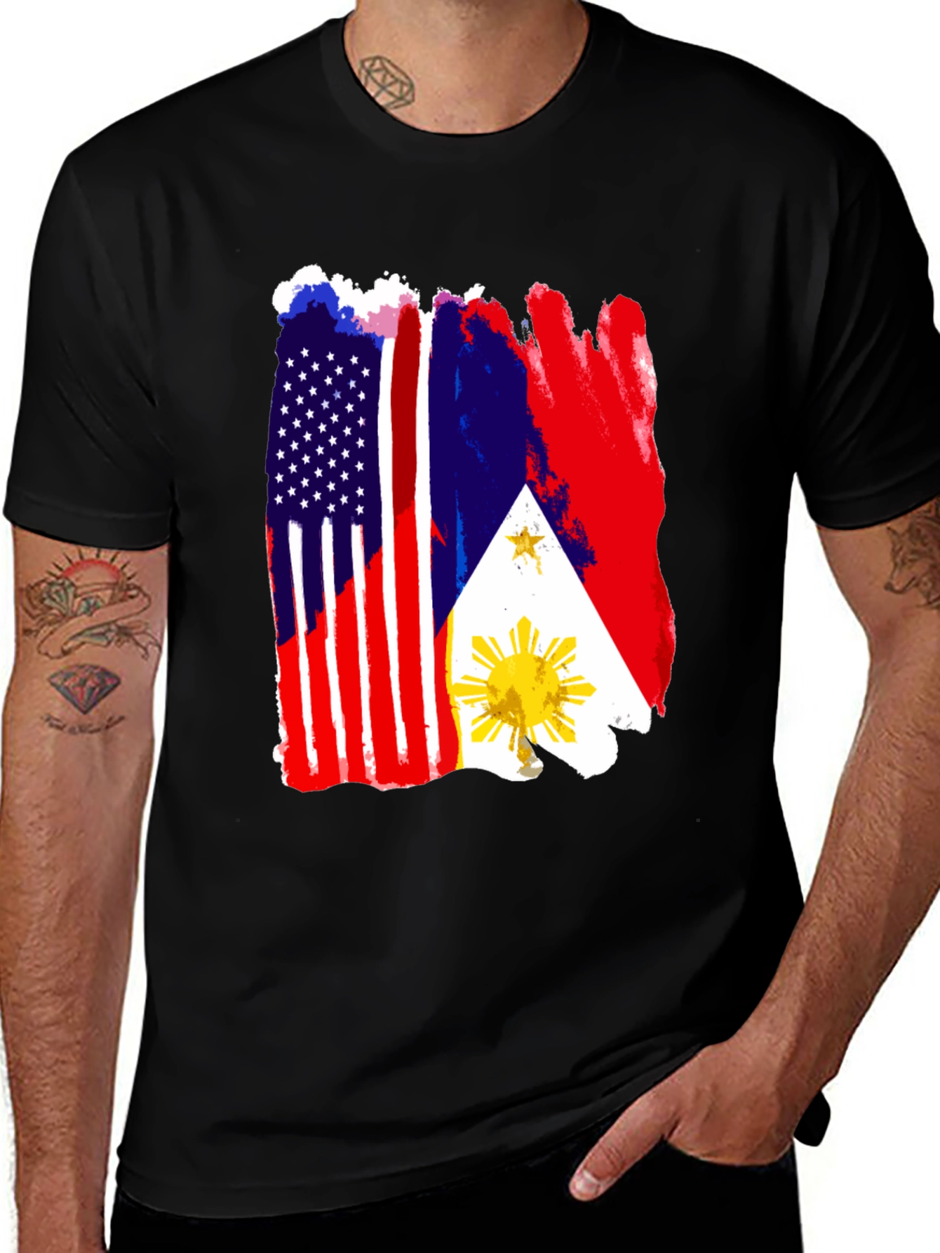 USA Philippines Flag T-Shirt
