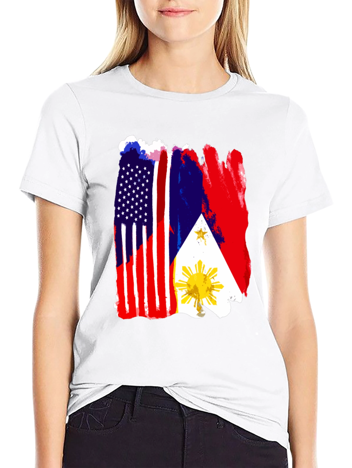 USA Philippines Flag T-Shirt