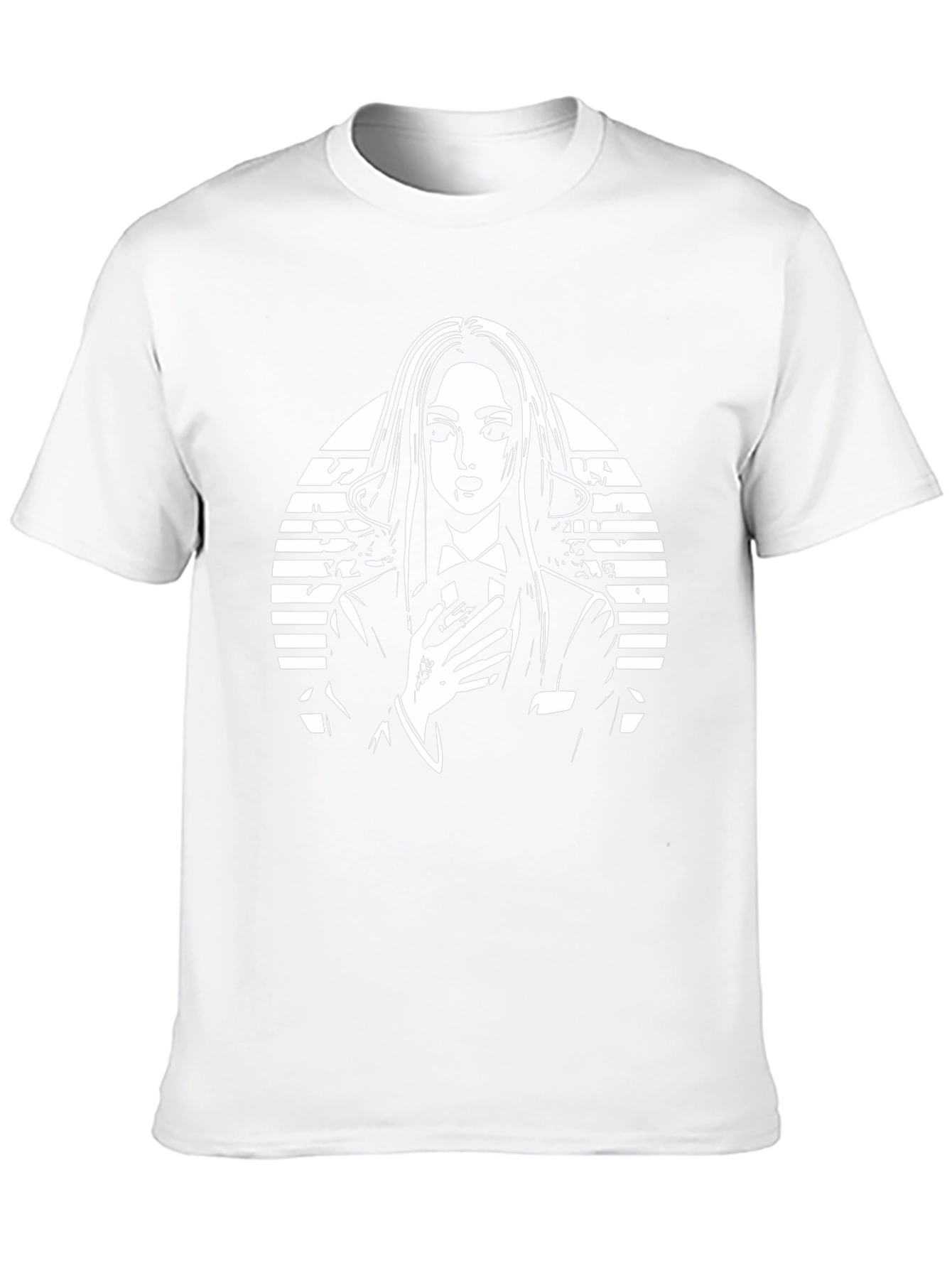 Anime Style Graphic Print Black T-Shirt