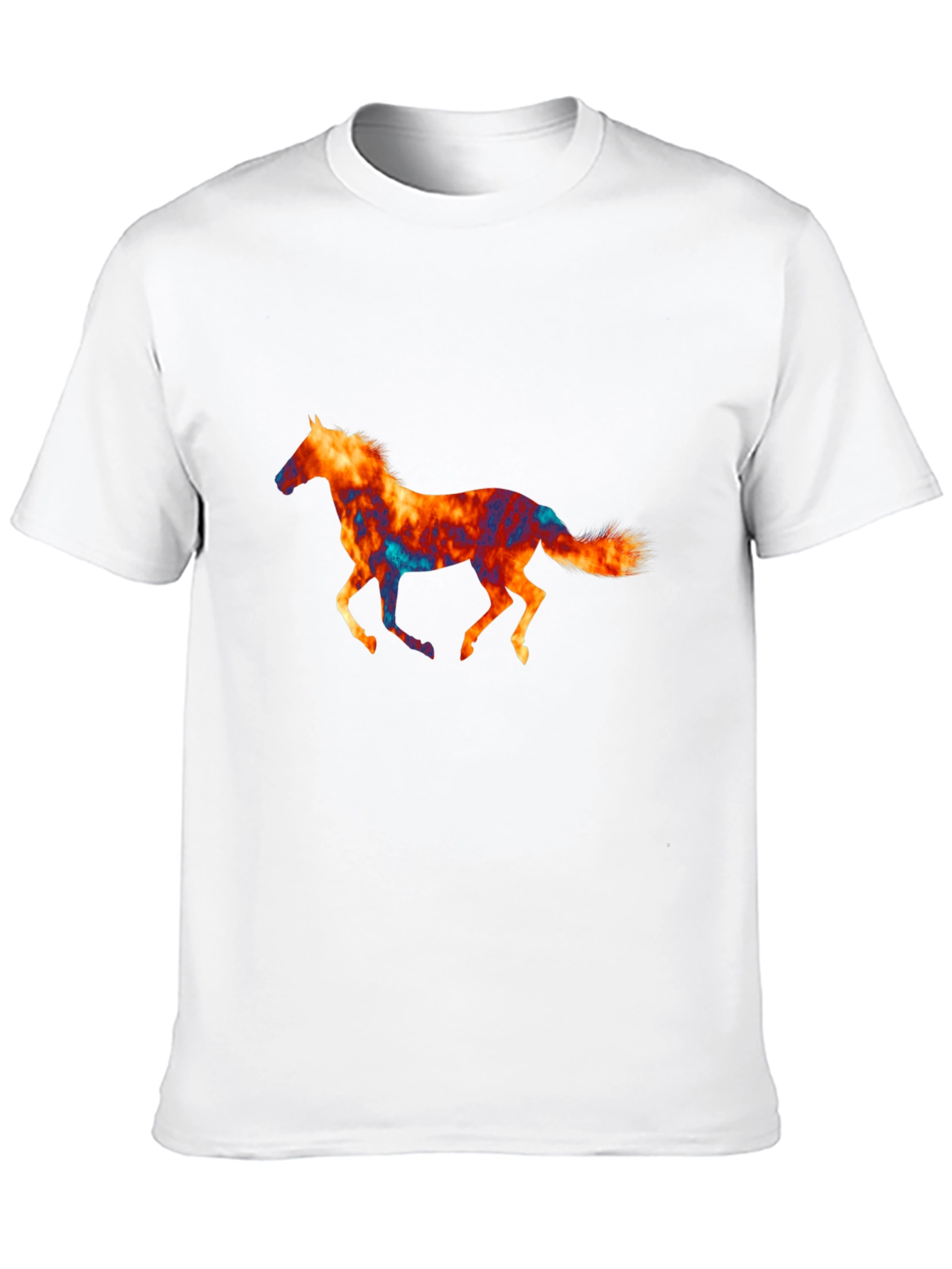 Horse Graphic Print Black T-Shirt