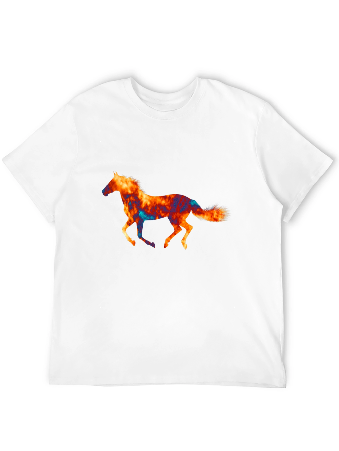 Horse Graphic Print Black T-Shirt