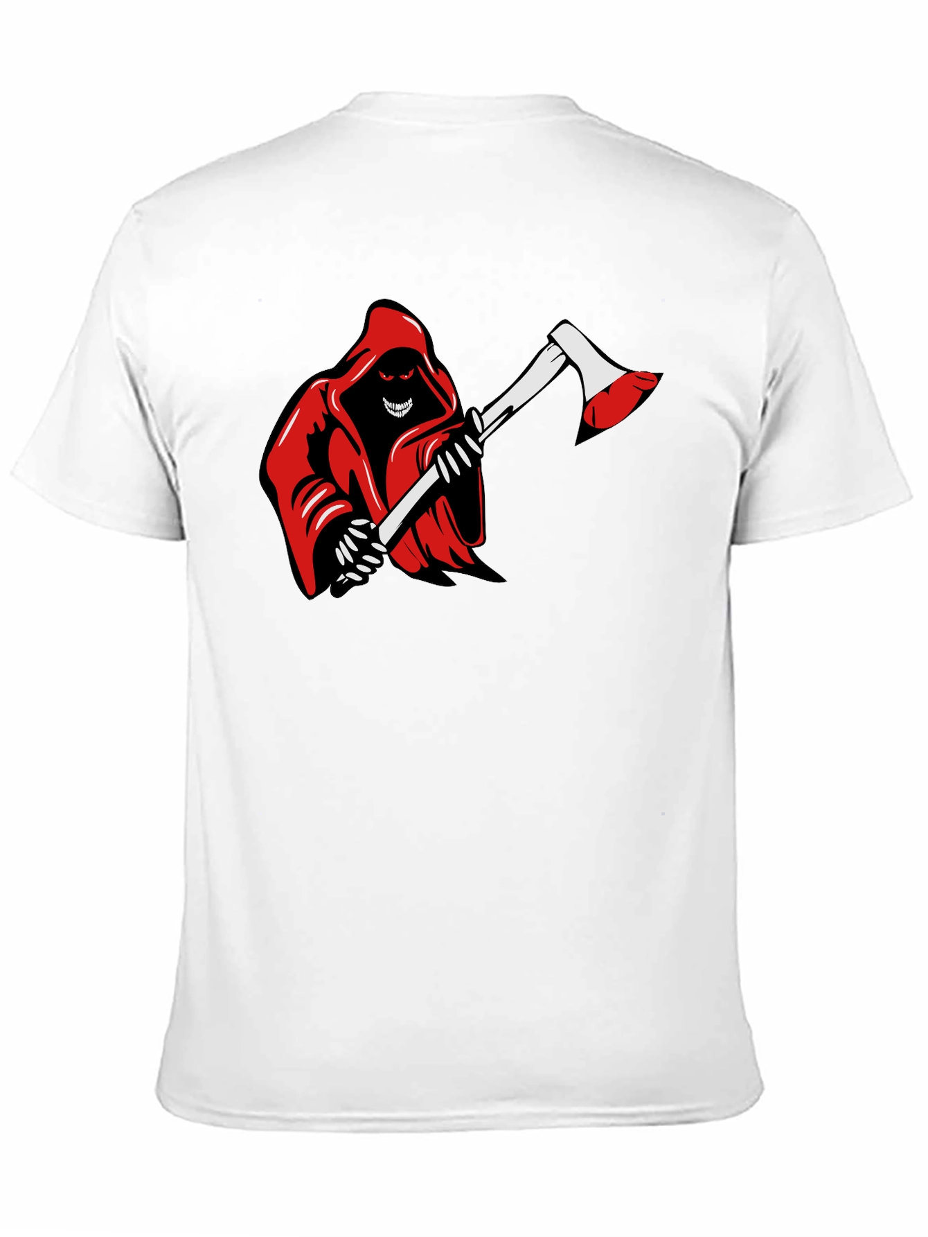 Grim Reaper Axe Graphic Tee - Black Cotton T-Shirt