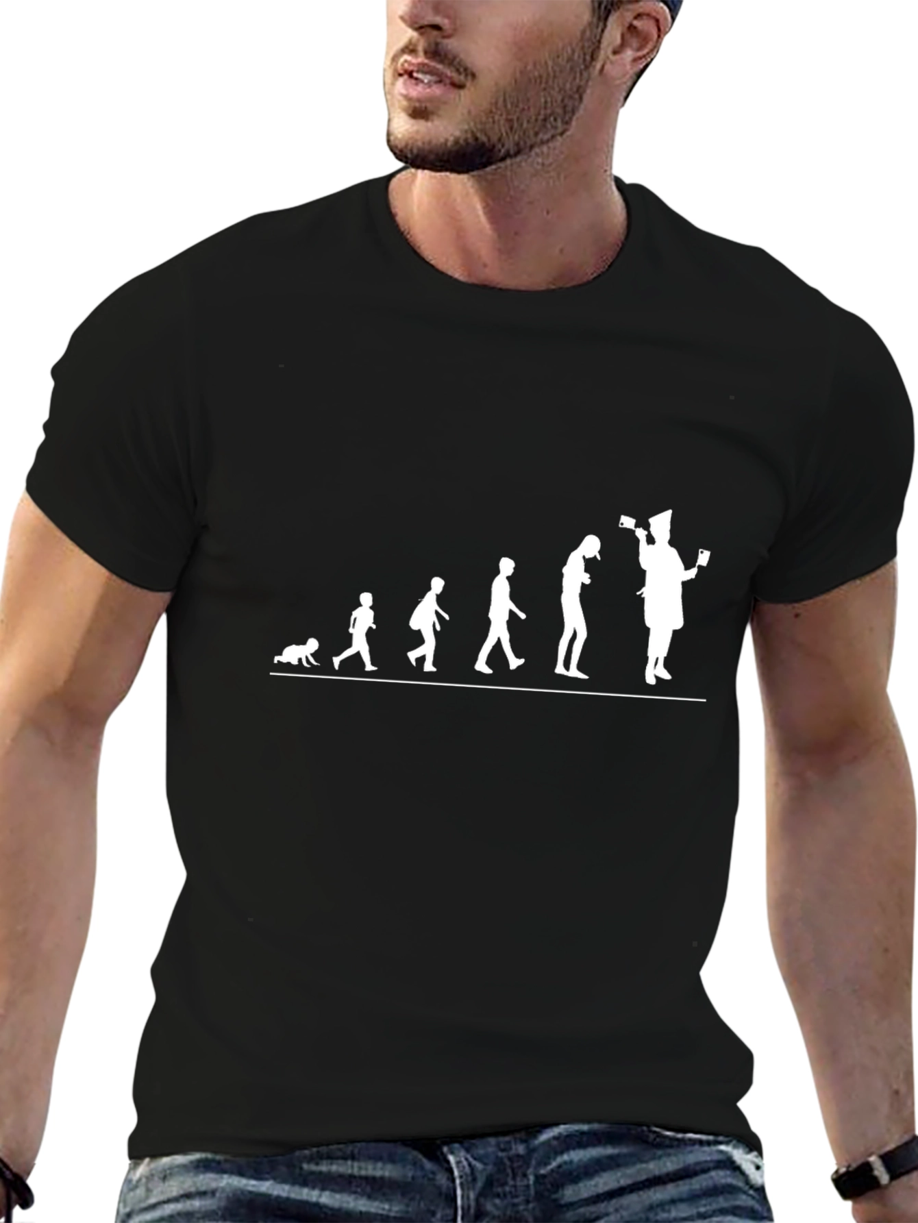Evolution to Barista Funny Graphic T-Shirt