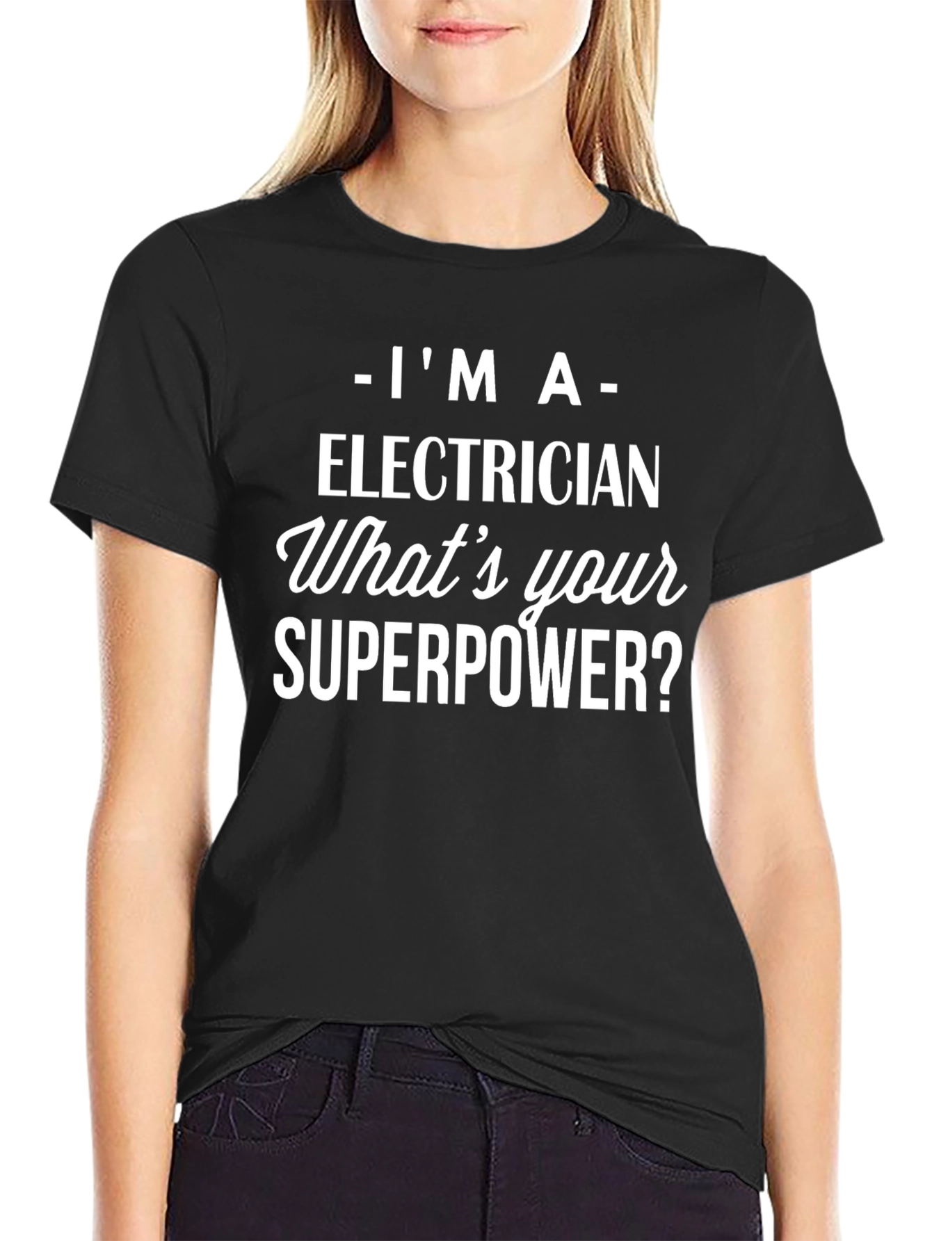 Electrician Superpower T-Shirt Funny Gift