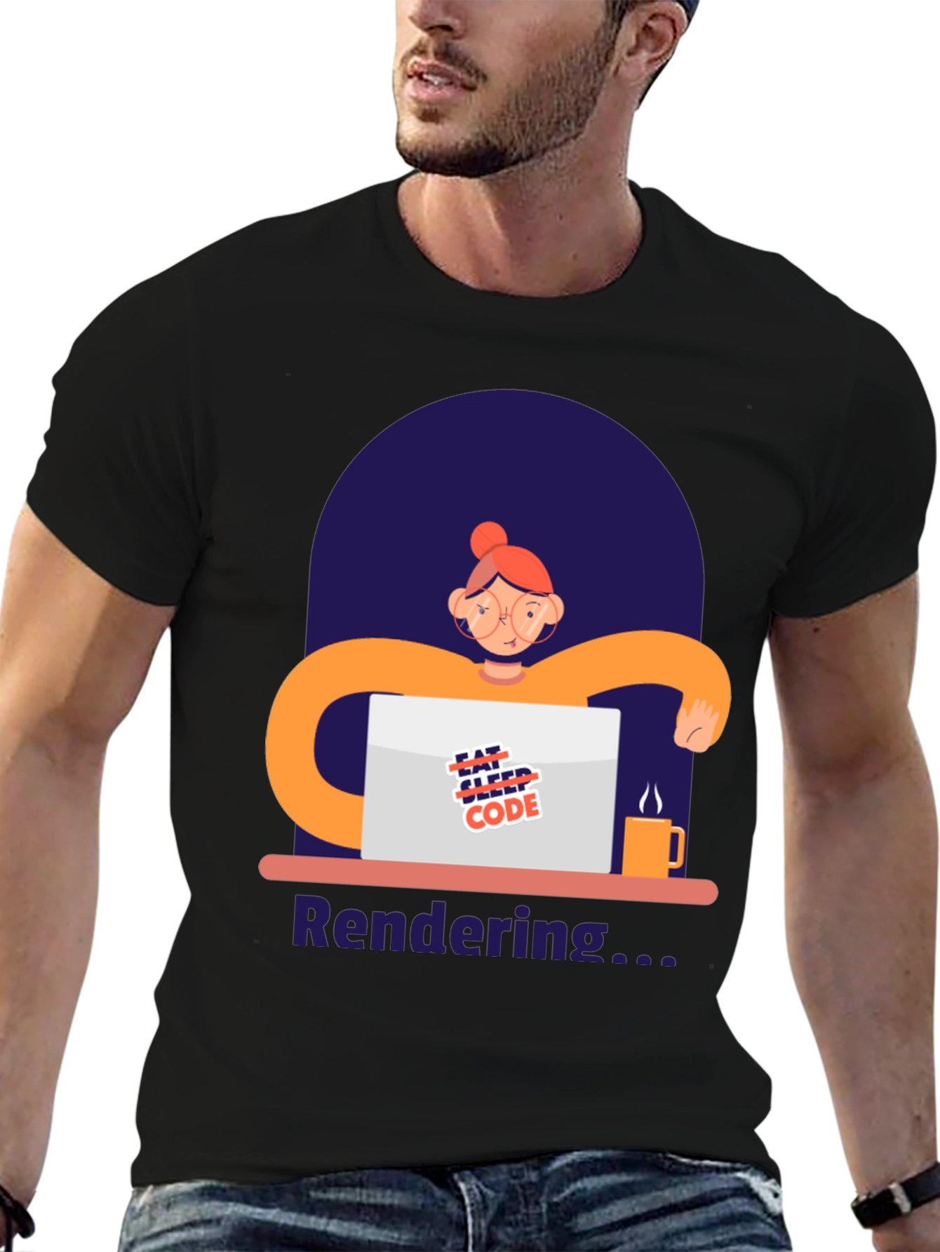 Coder Graphic T-Shirt - Eat Sleep Code