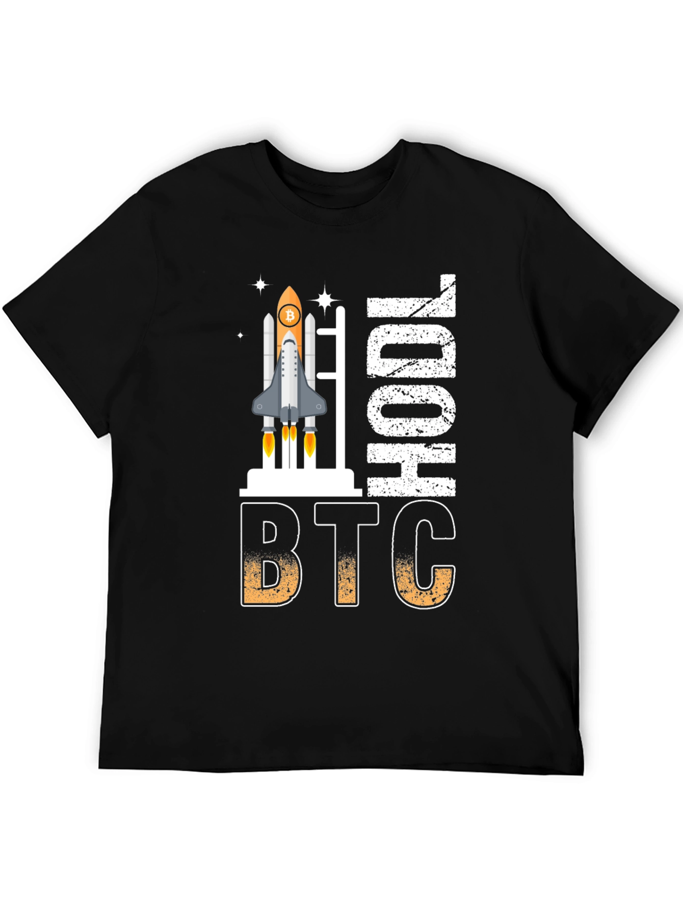 Bitcoin HODL Rocket Graphic T-Shirt