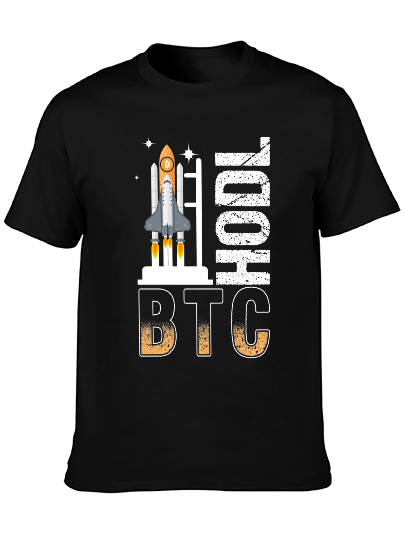 Bitcoin HODL Rocket Graphic T-Shirt