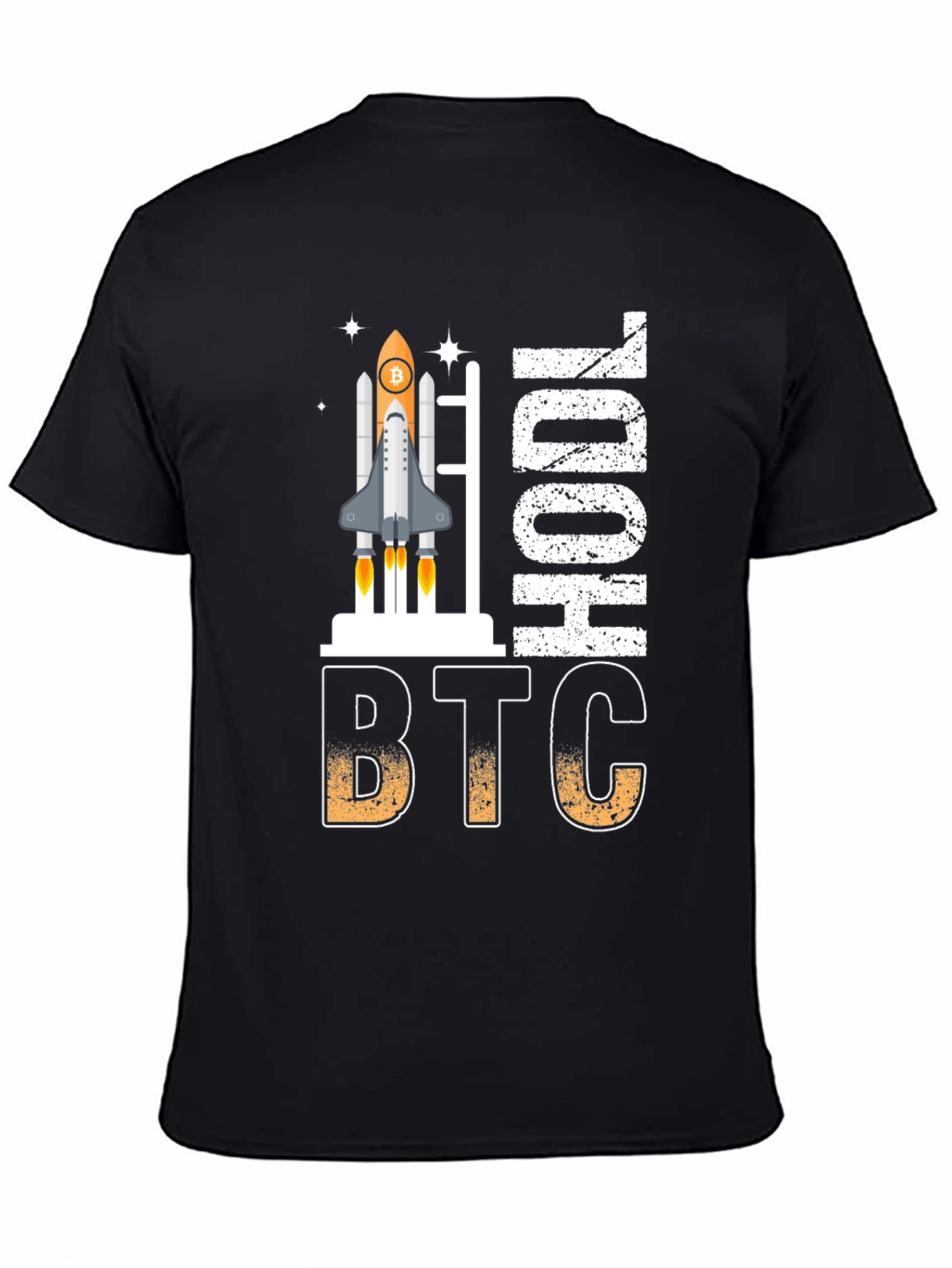 Bitcoin HODL Rocket Graphic T-Shirt