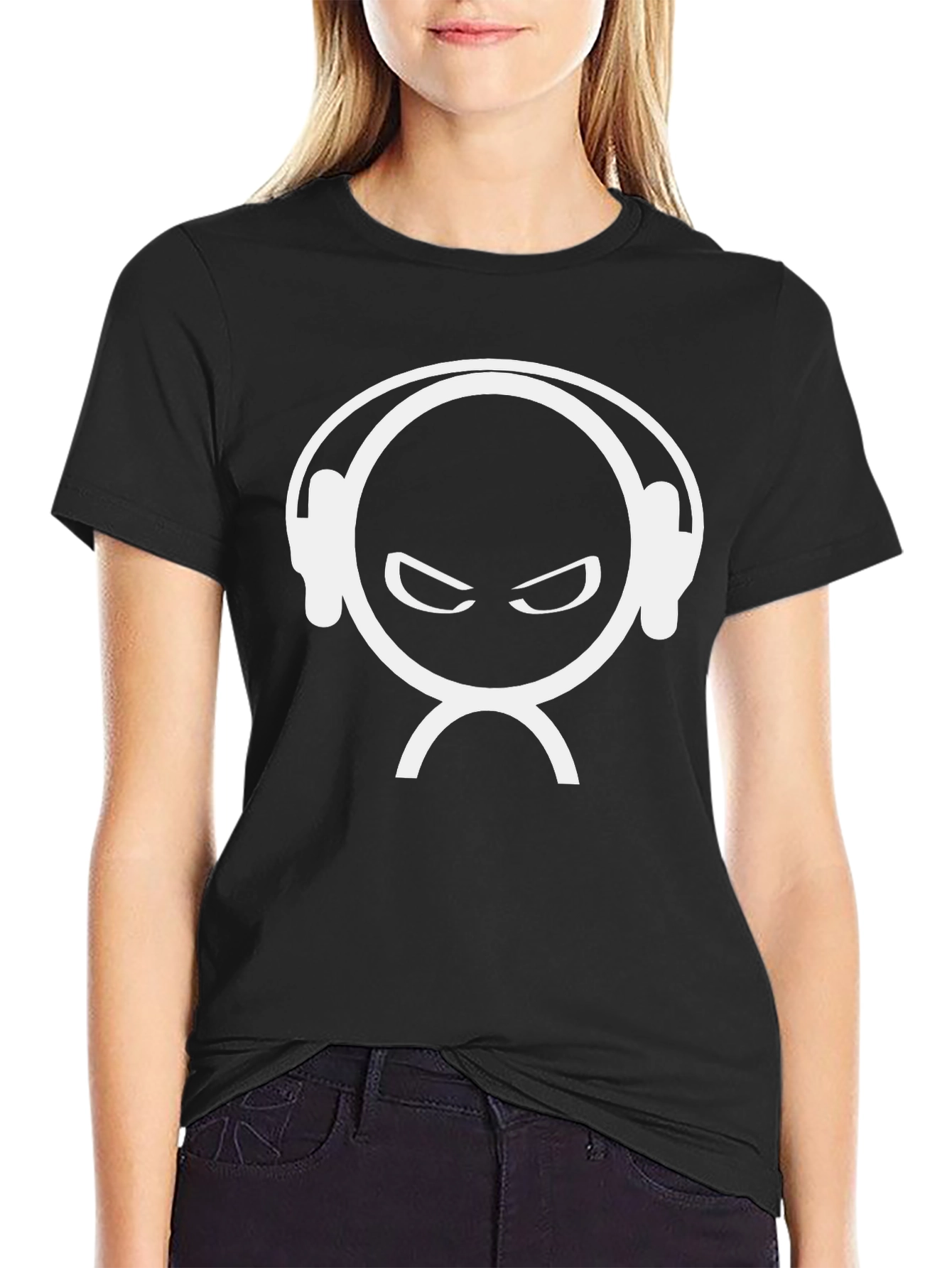 DJ Head Graphic Black T-Shirt