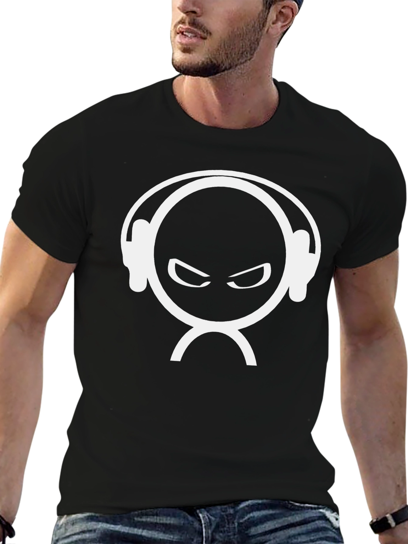 DJ Head Graphic Black T-Shirt