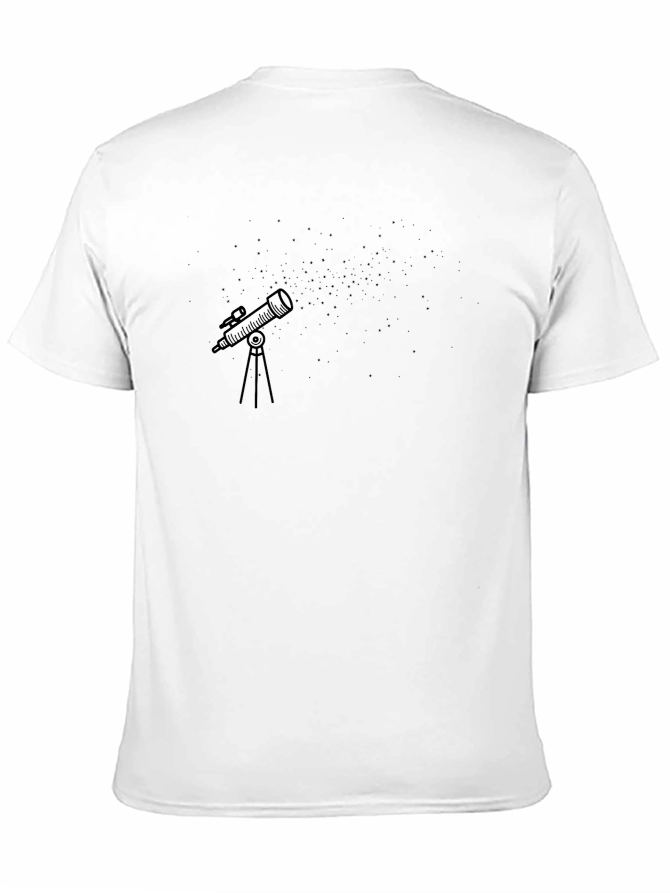 Telescope Graphic Black T-Shirt - Astronomy Lover Tee