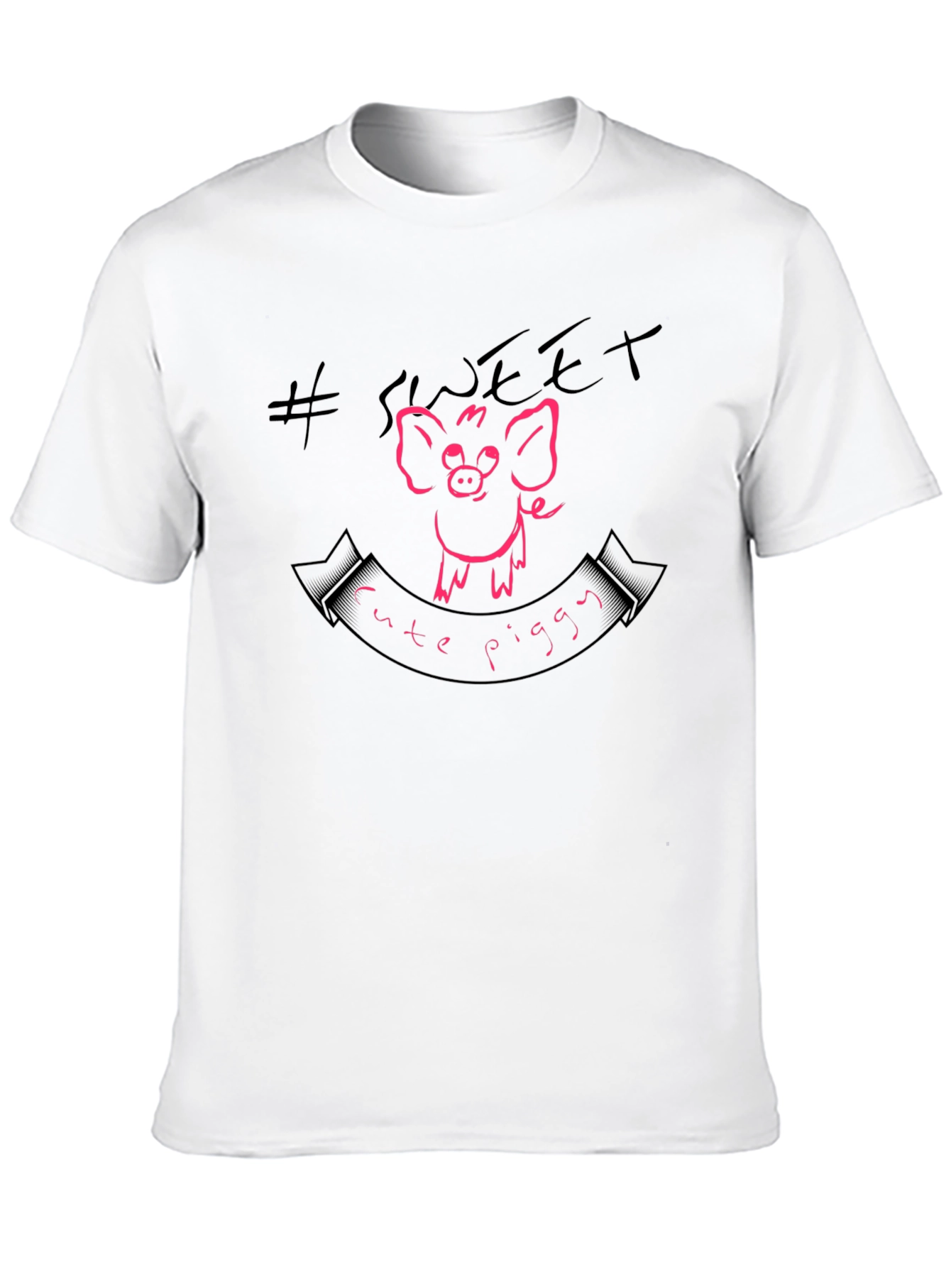 Sweet Cute Piggy Graphic T-Shirt