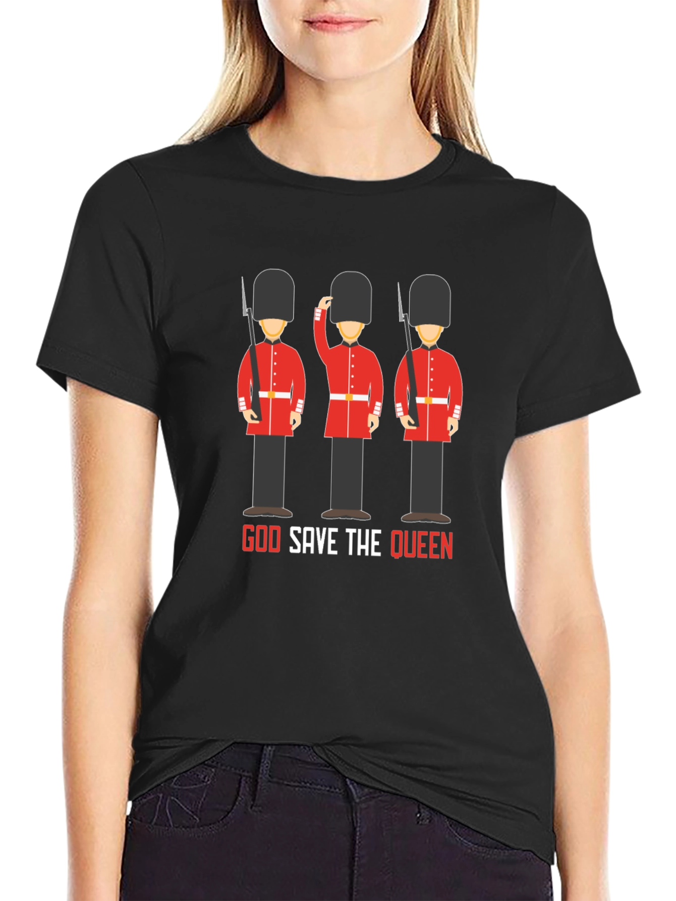 God Save the Queen British Guardsman Graphic T-Shirt