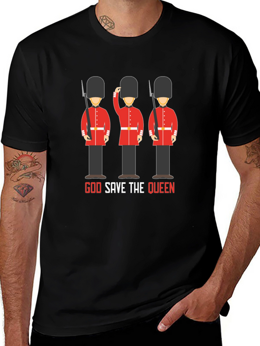 God Save the Queen British Guardsman Graphic T-Shirt