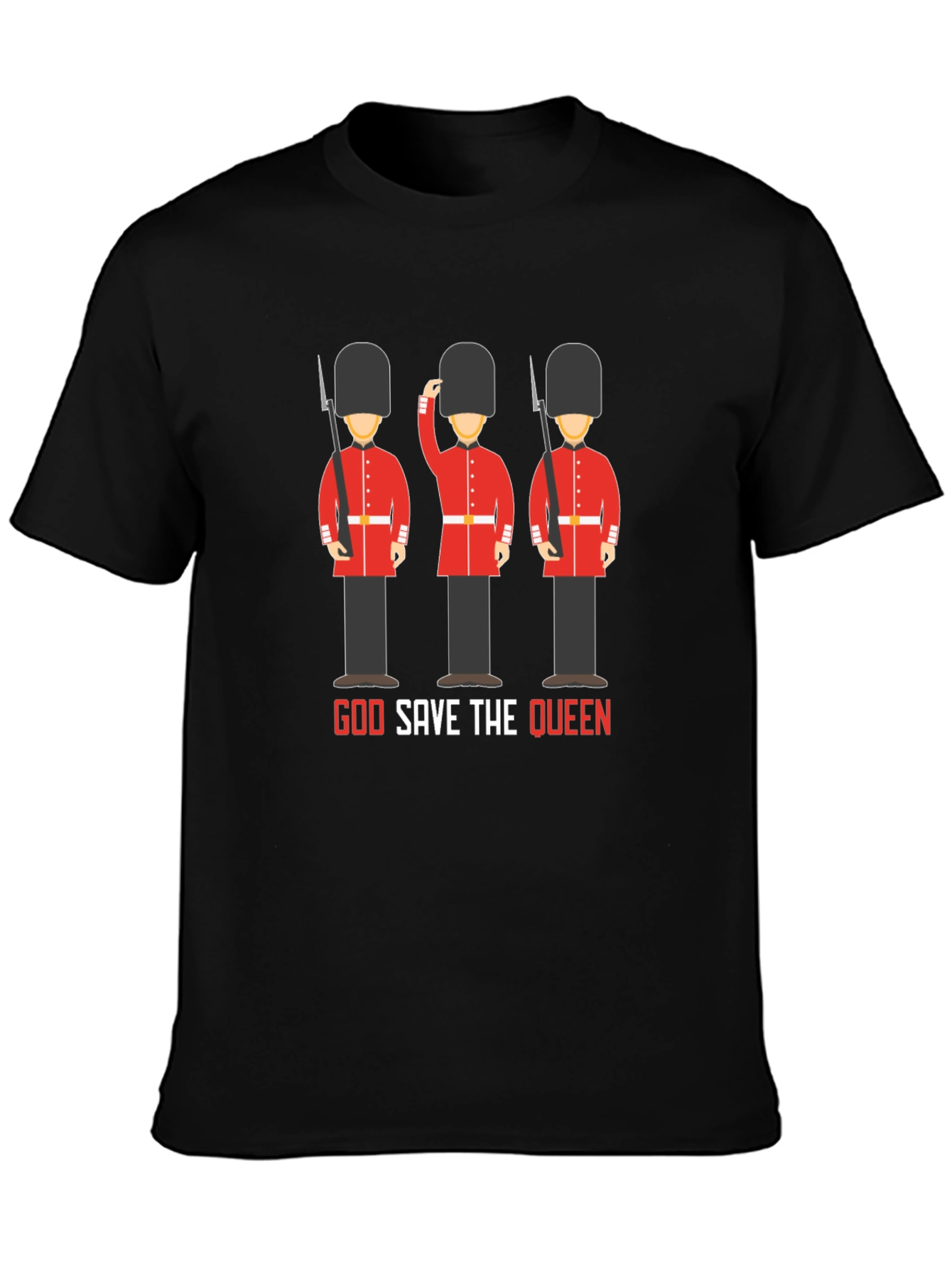 God Save the Queen British Guardsman Graphic T-Shirt
