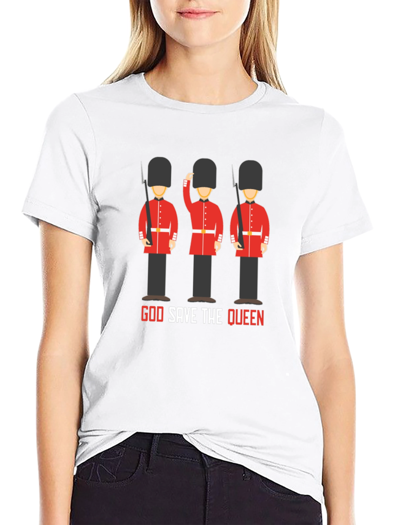 God Save the Queen British Guardsman Graphic T-Shirt