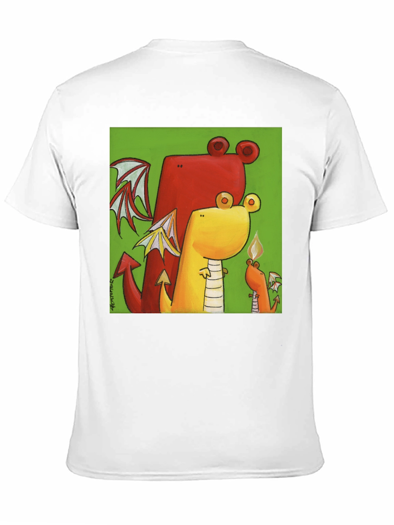 Cartoon Dragon Graphic T-Shirt