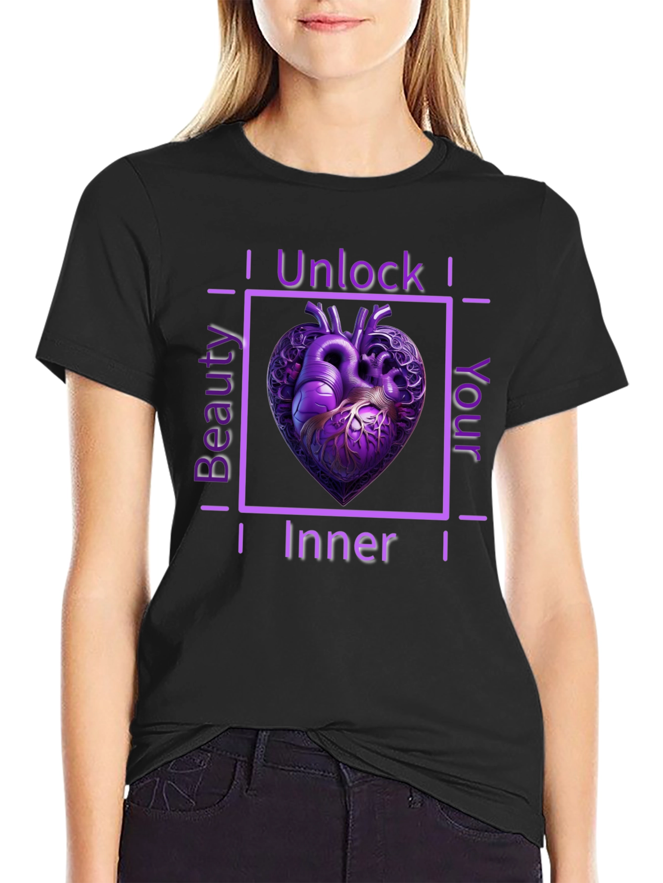 Unlock Your Inner Beauty Heart Tee