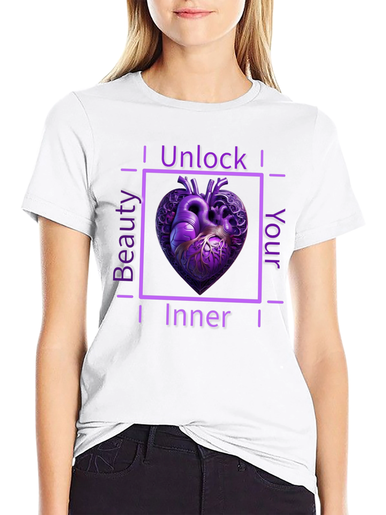 Unlock Your Inner Beauty Heart Tee