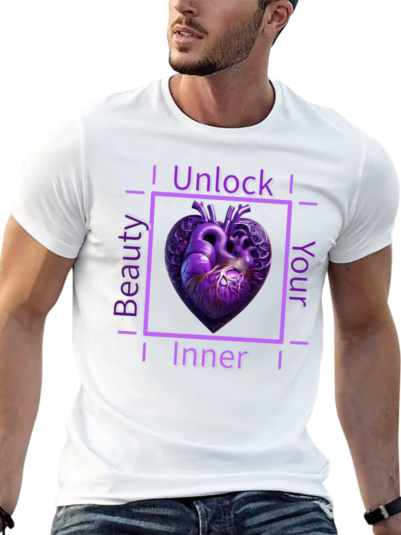 Unlock Your Inner Beauty Heart Tee