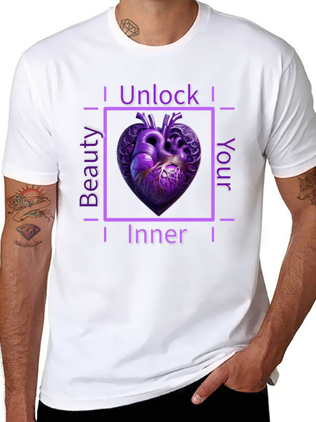 Unlock Your Inner Beauty Heart Tee