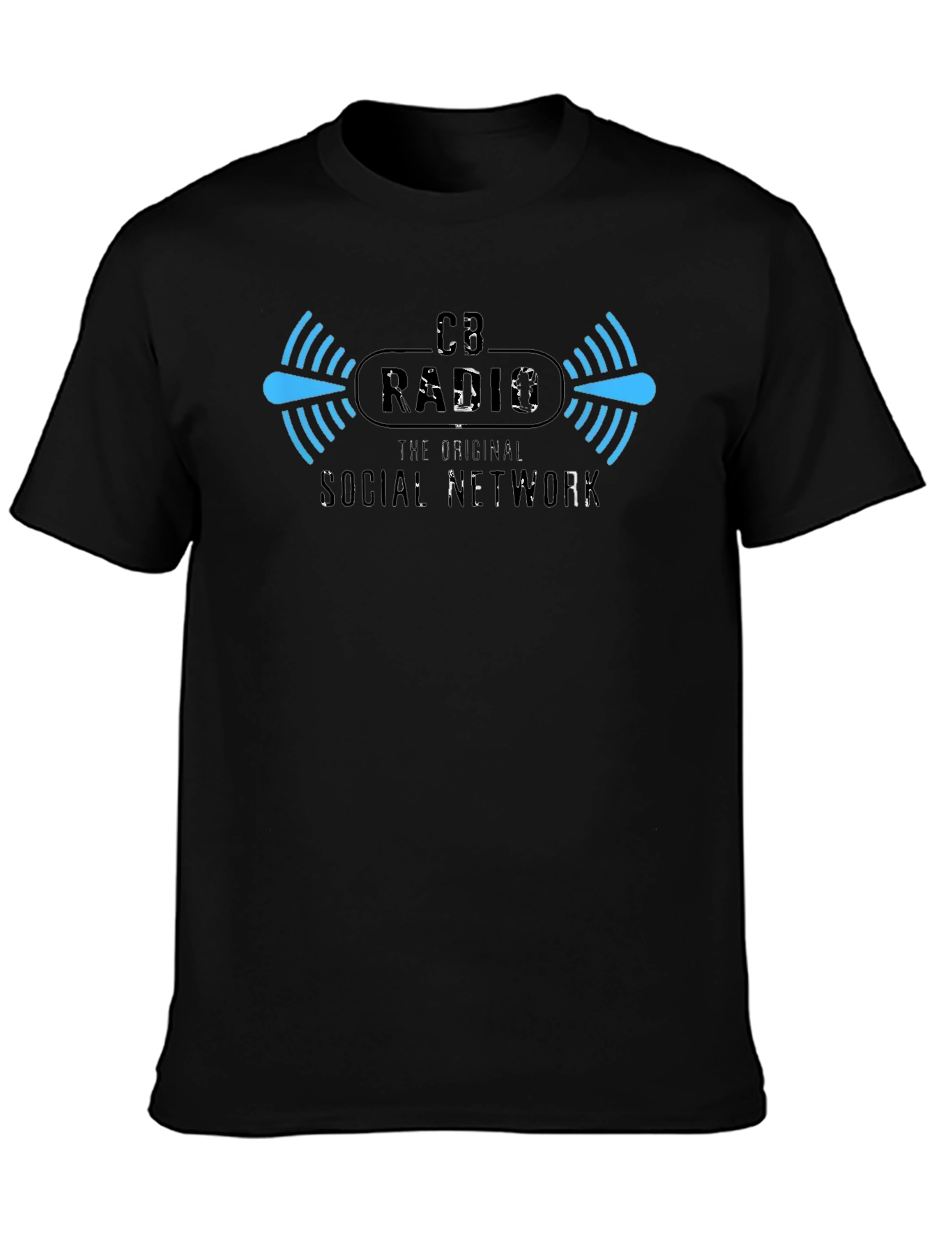 CB Radio Original Social Network Black Tee