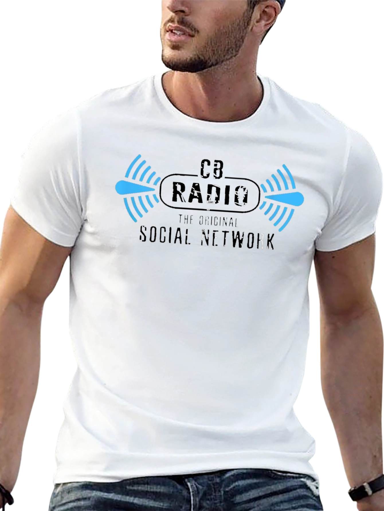 CB Radio Original Social Network Black Tee
