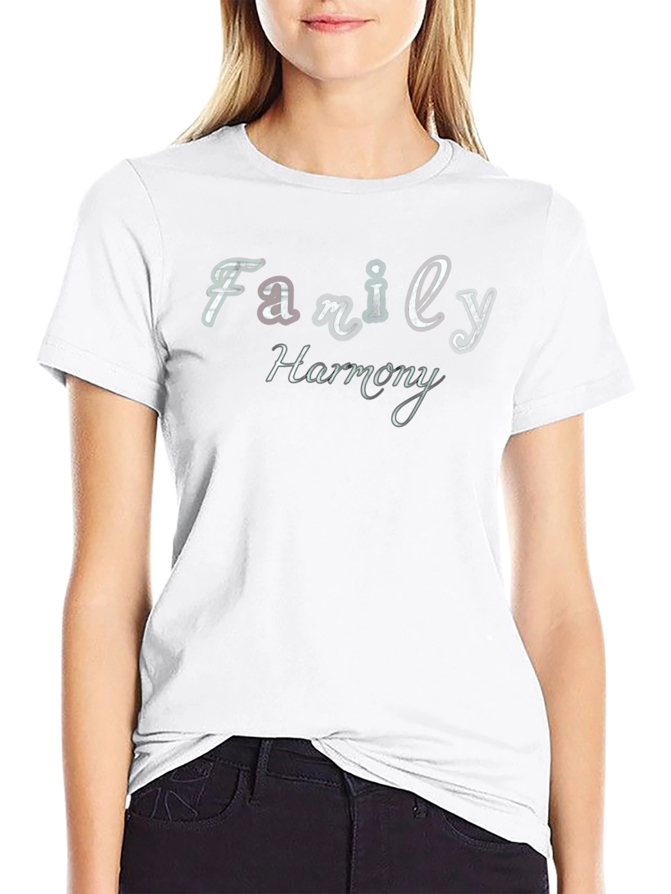 Family Harmony Graphic Tee - Black