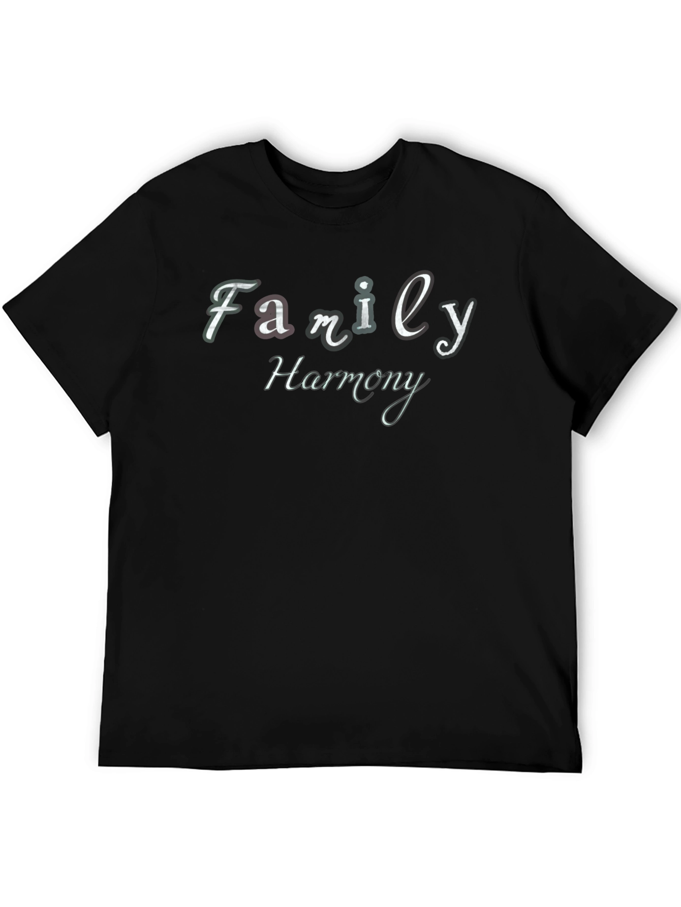 Family Harmony Graphic Tee - Black