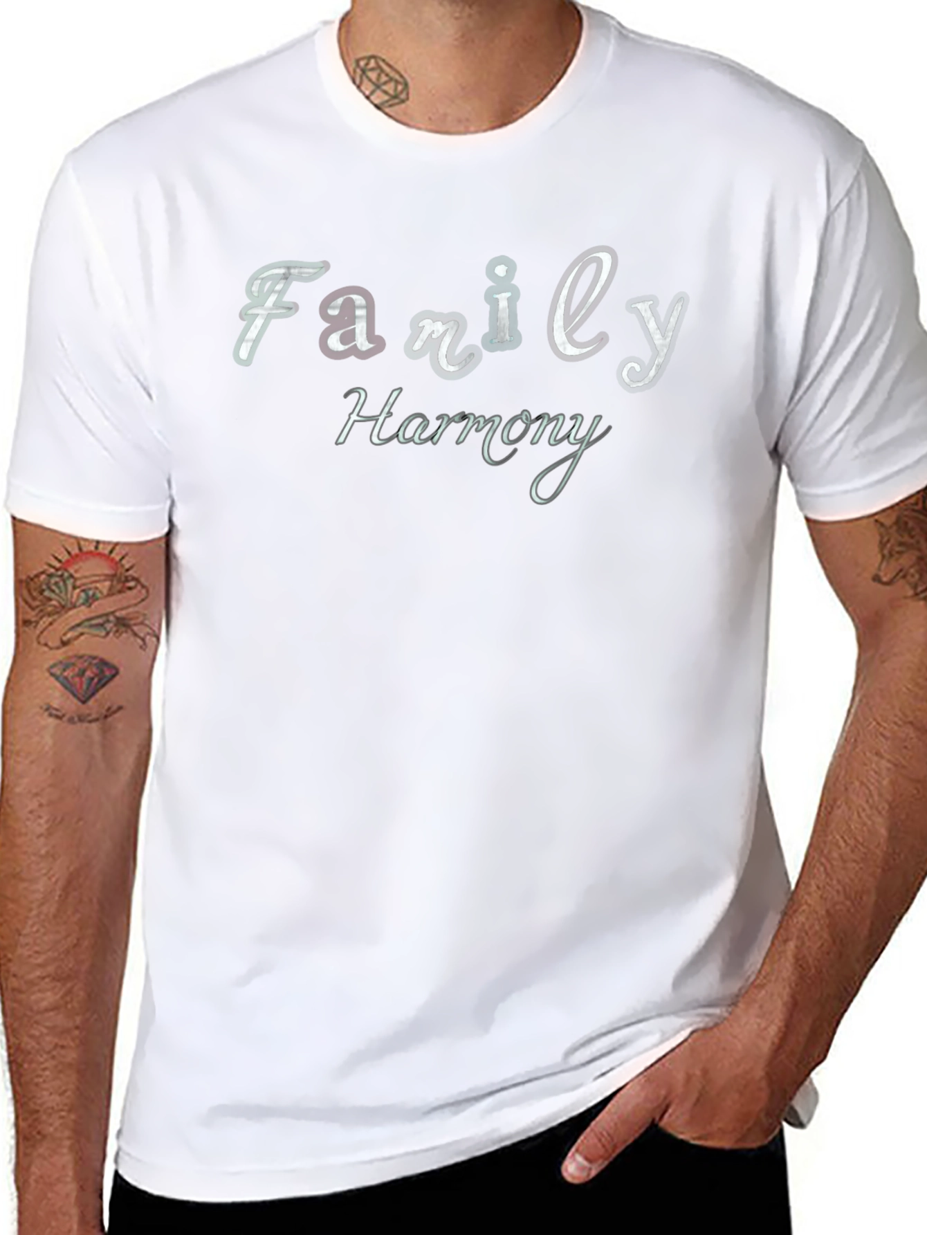 Family Harmony Graphic Tee - Black