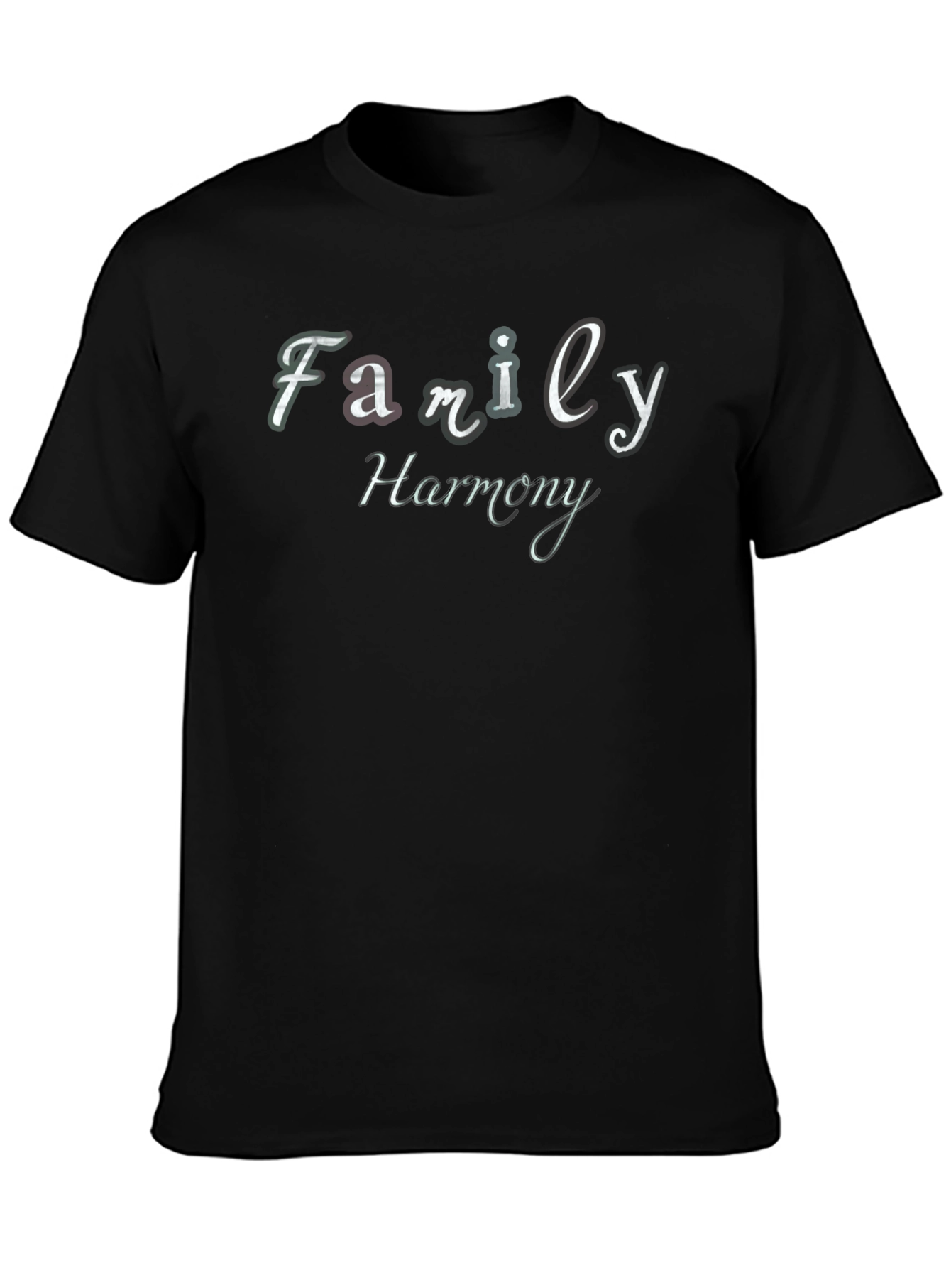 Family Harmony Graphic Tee - Black