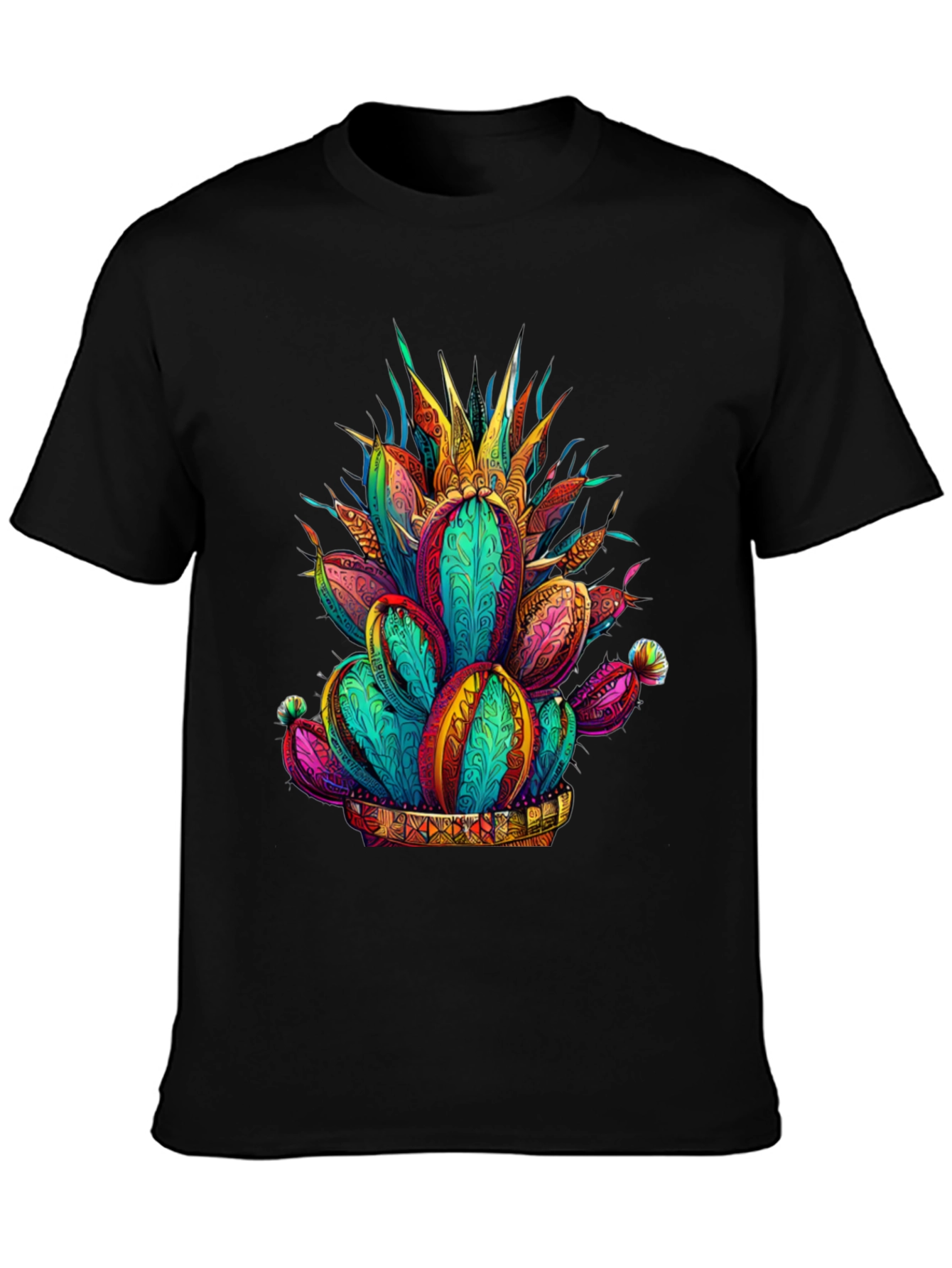 Vibrant Cactus Graphic Tee - Stylish Desert Design