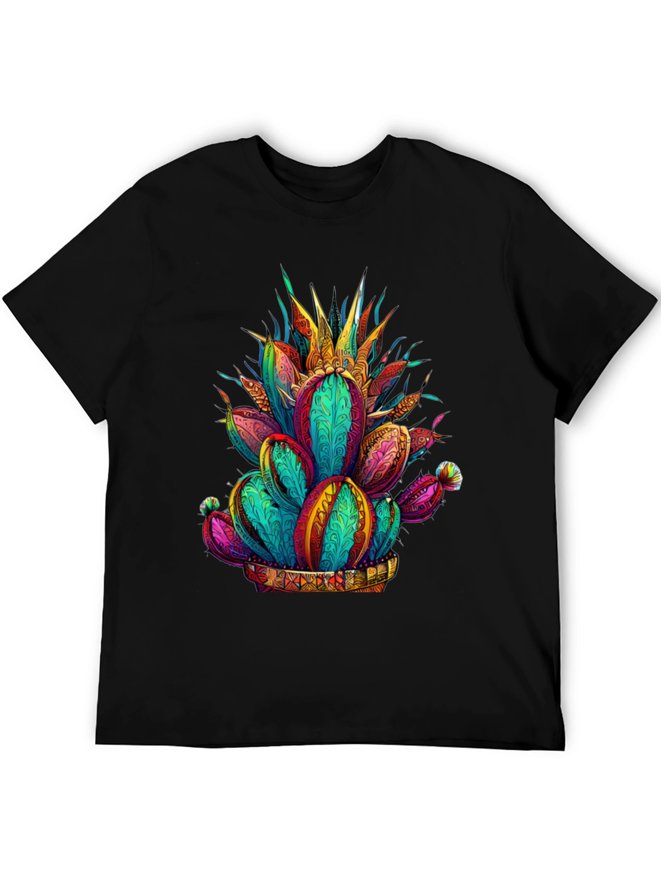 Vibrant Cactus Graphic Tee - Stylish Desert Design