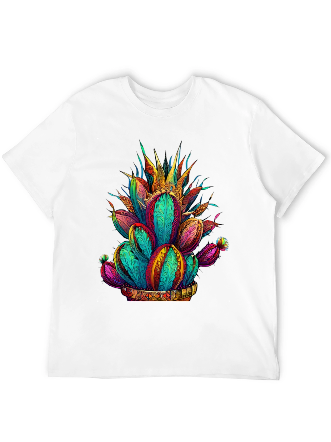 Vibrant Cactus Graphic Tee - Stylish Desert Design