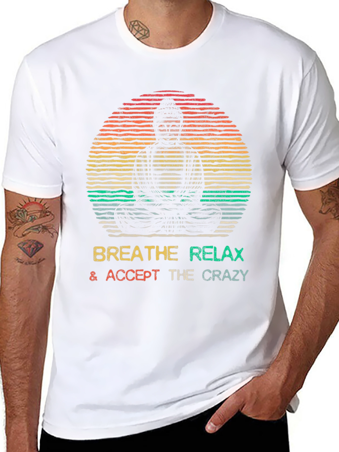 Buddha Breathe Relax Accept Crazy T-Shirt
