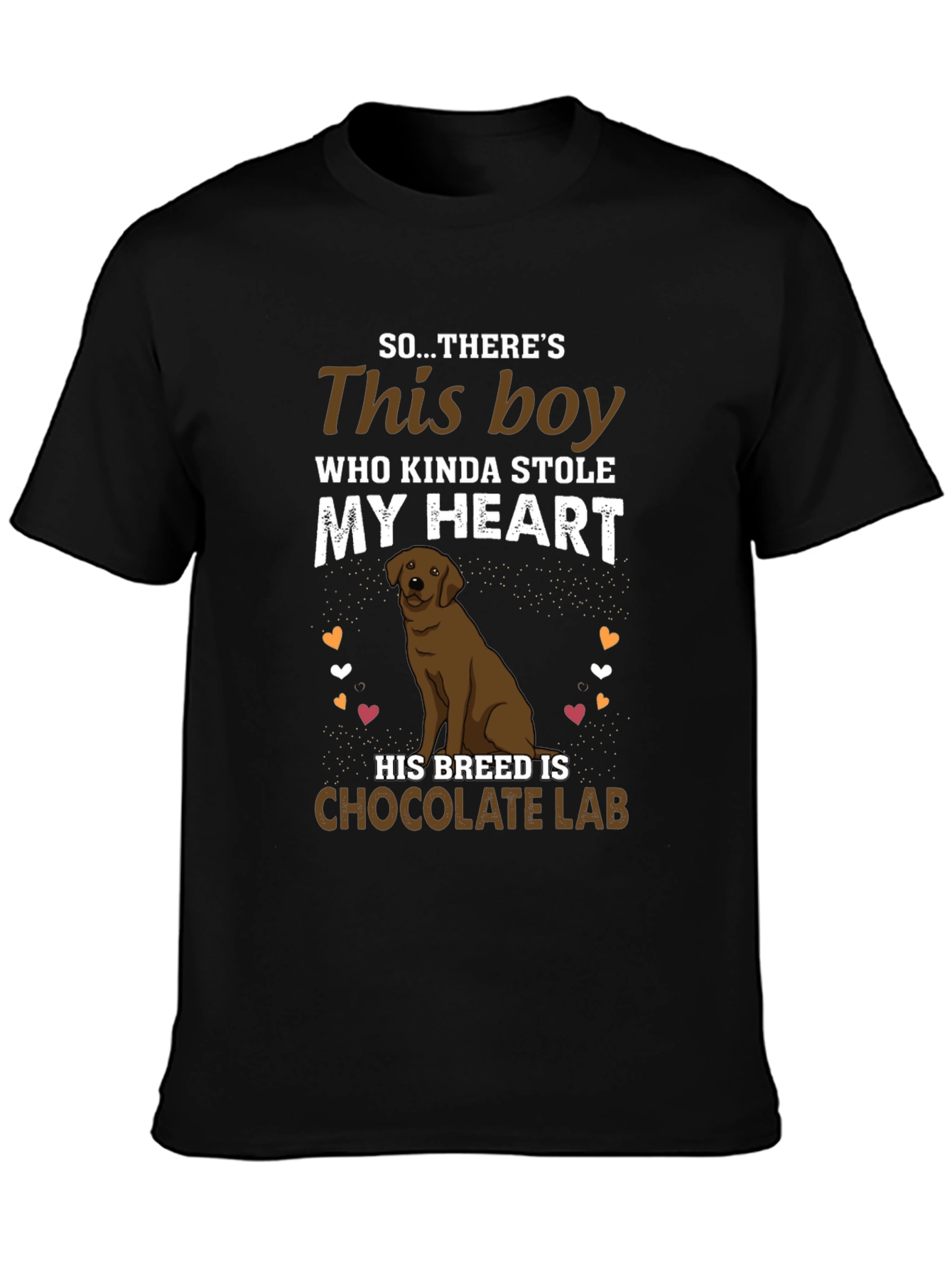 Chocolate Lab Dog Lover Graphic Tee