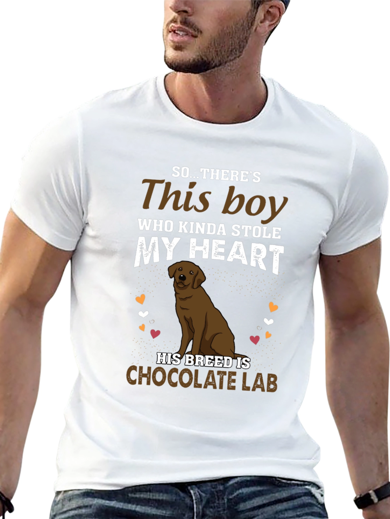 Chocolate Lab Dog Lover Graphic Tee