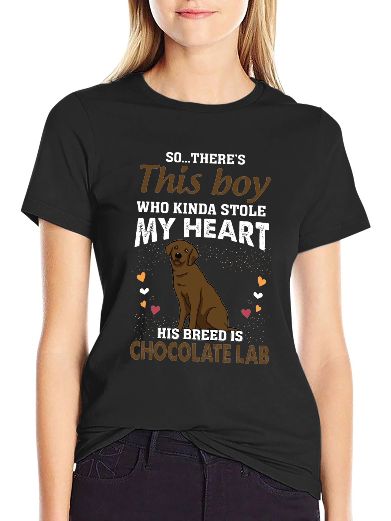 Chocolate Lab Dog Lover Graphic Tee