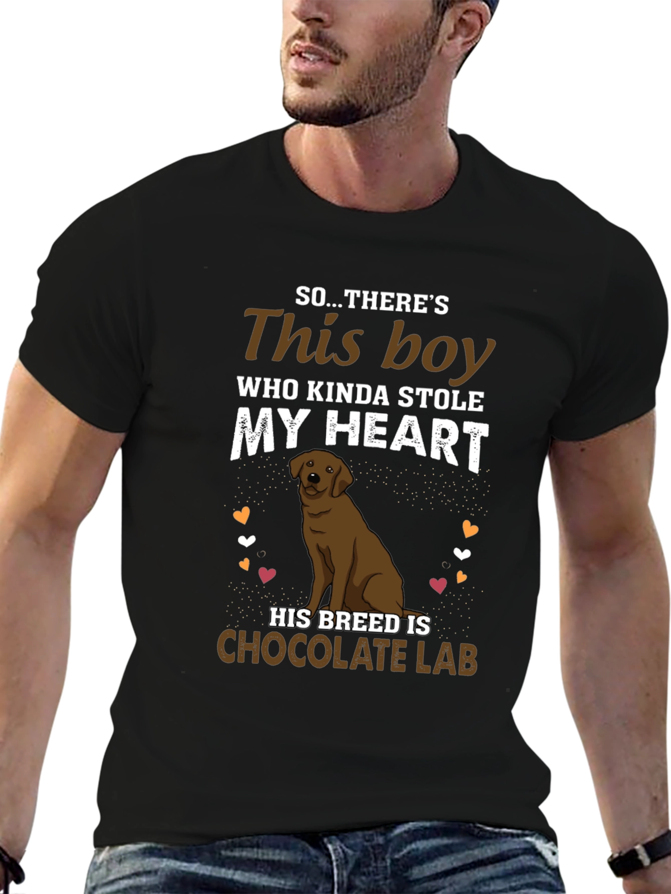 Chocolate Lab Dog Lover Graphic Tee
