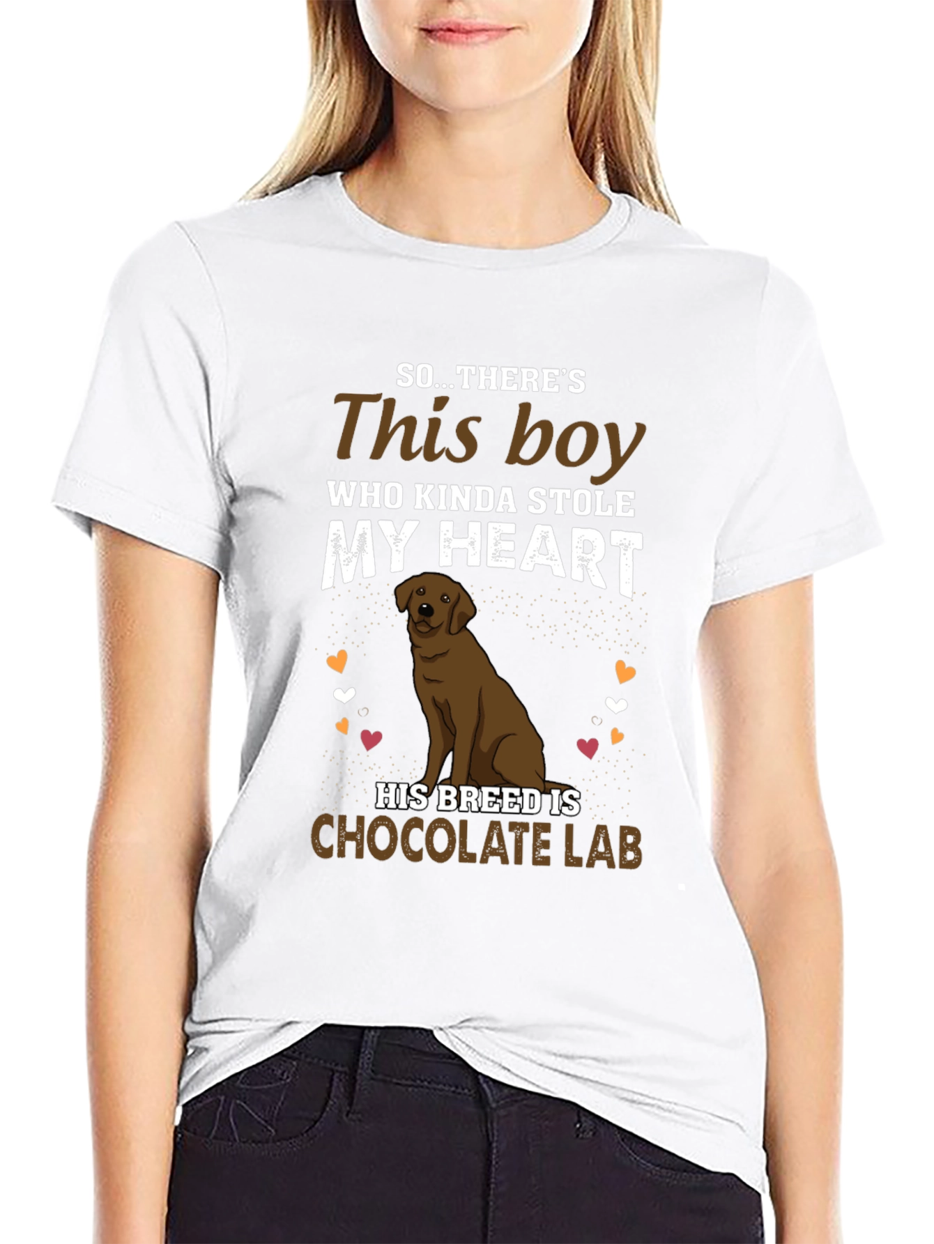 Chocolate Lab Dog Lover Graphic Tee