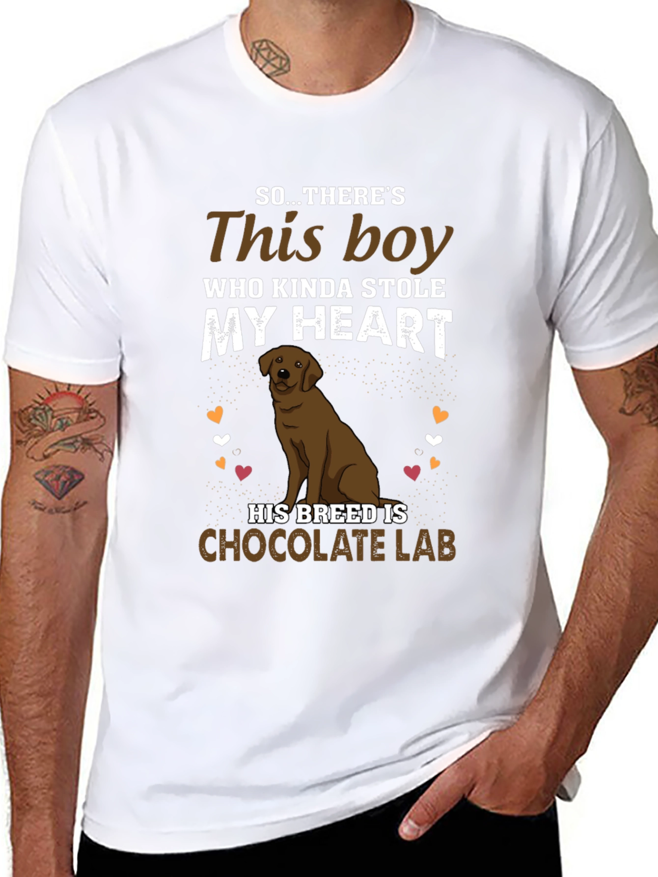 Chocolate Lab Dog Lover Graphic Tee