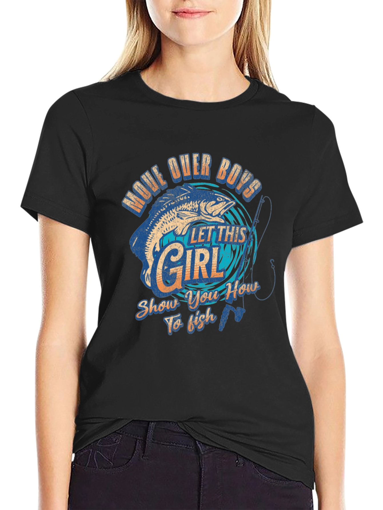 Fishing Girl Graphic Tee