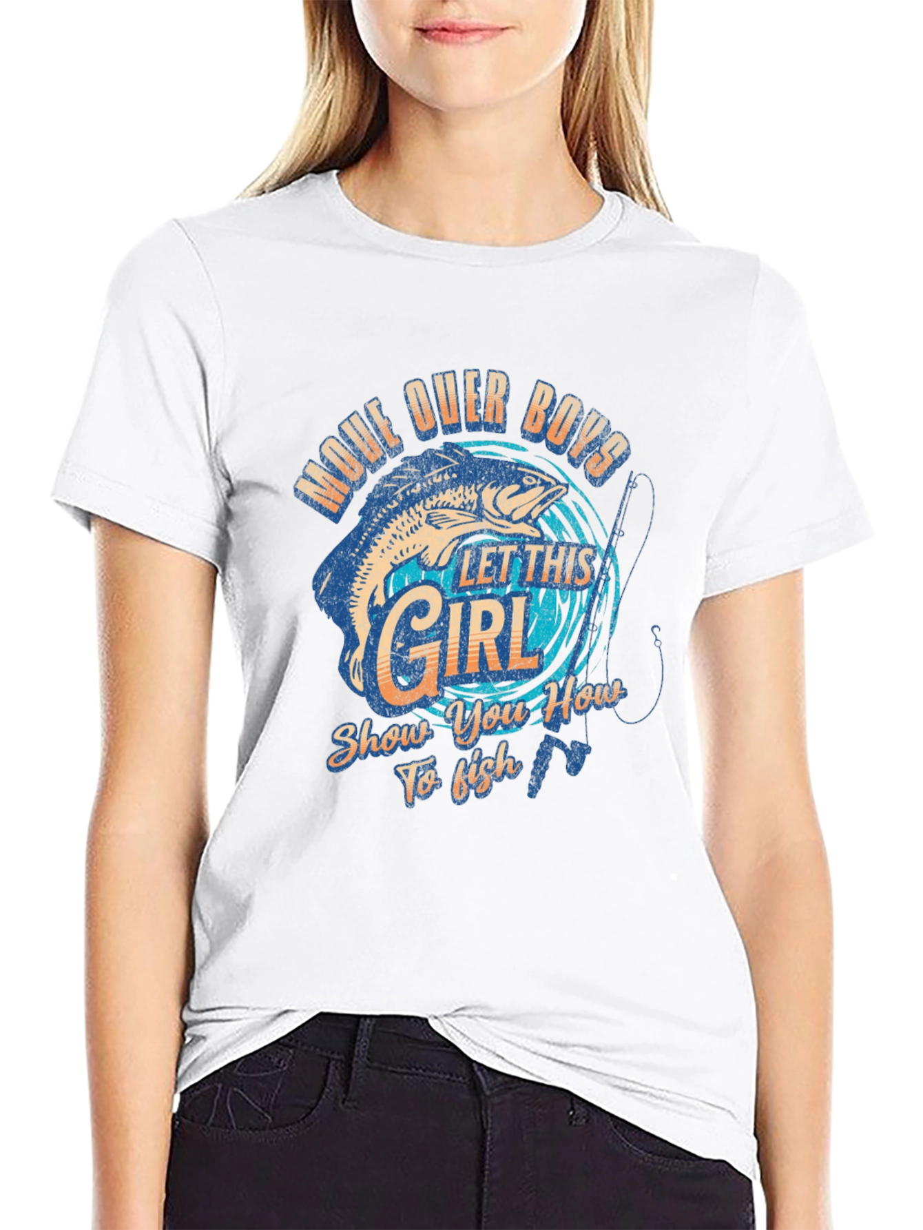 Fishing Girl Graphic Tee