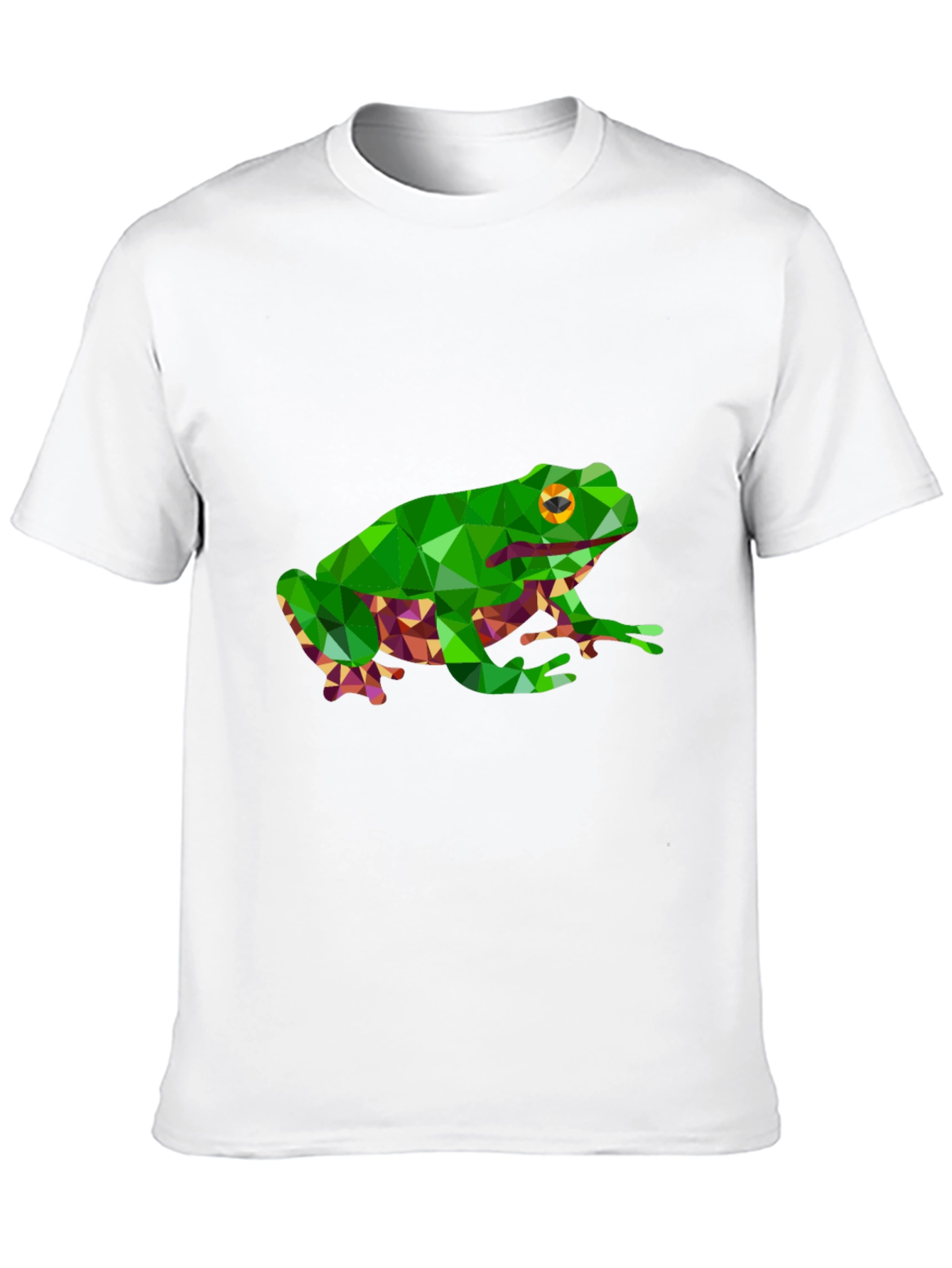 Geometric Frog Graphic Tee - Black Casual T-Shirt