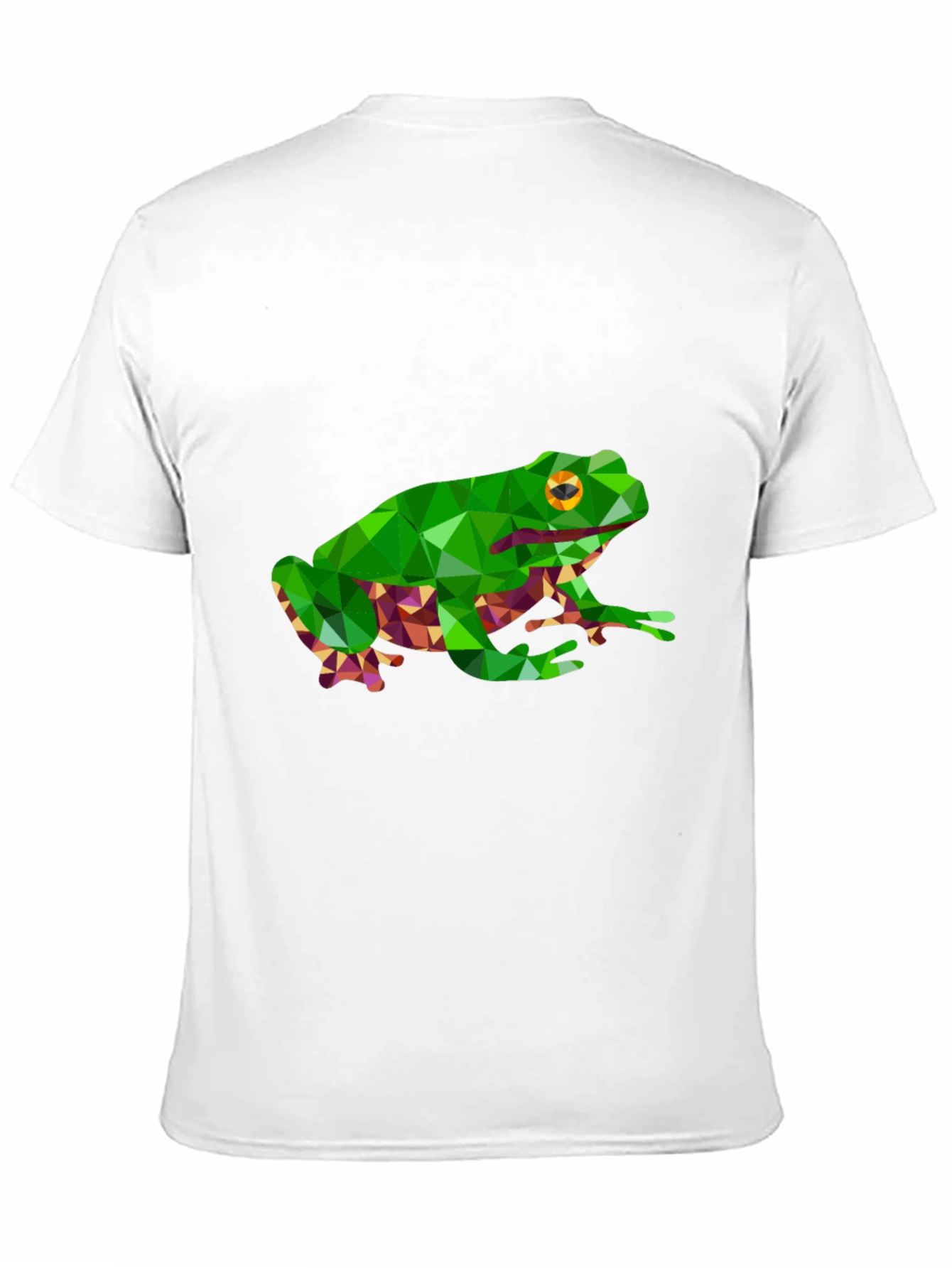 Geometric Frog Graphic Tee - Black Casual T-Shirt