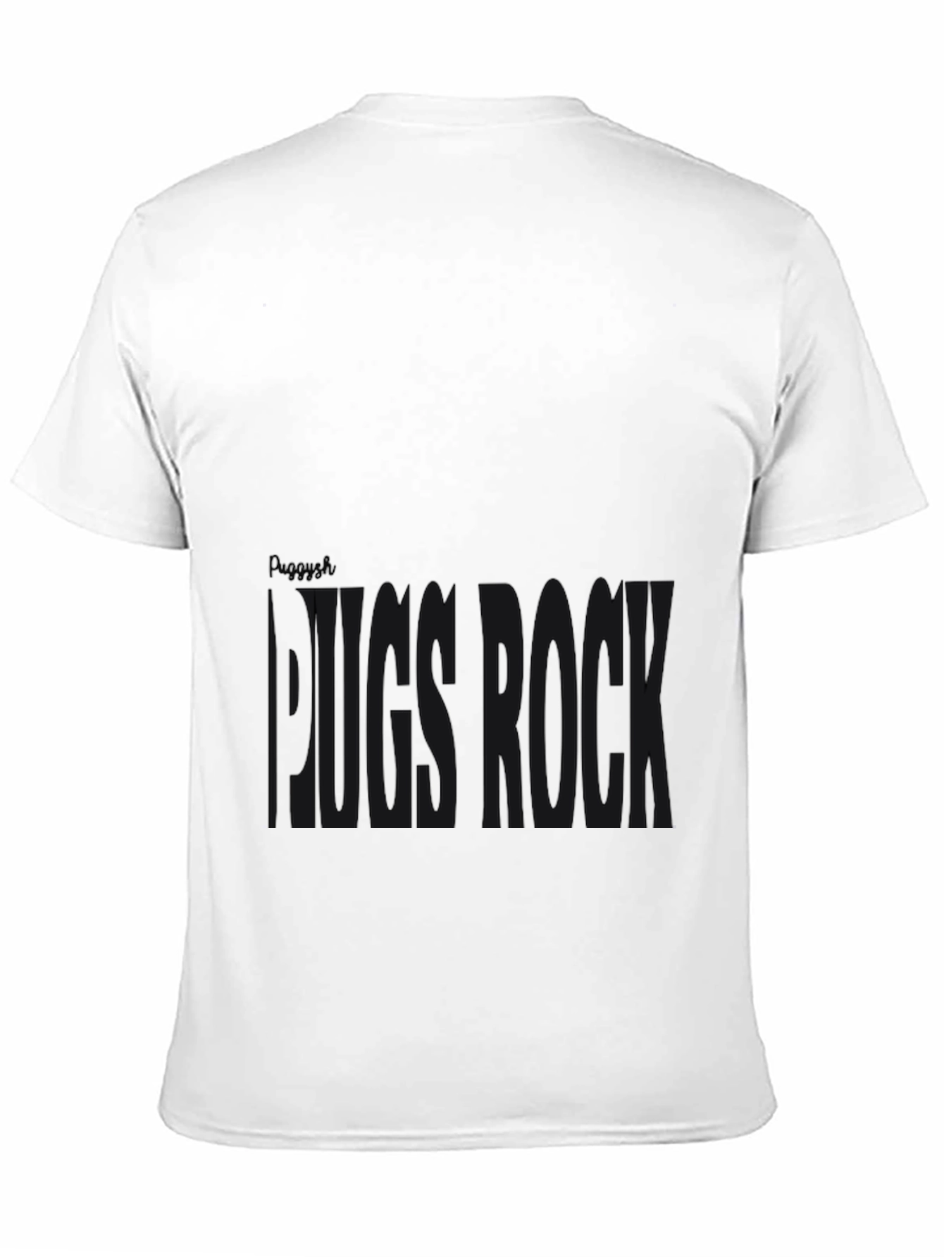 Pug Rock Graphic Tee - Black Cotton T-Shirt