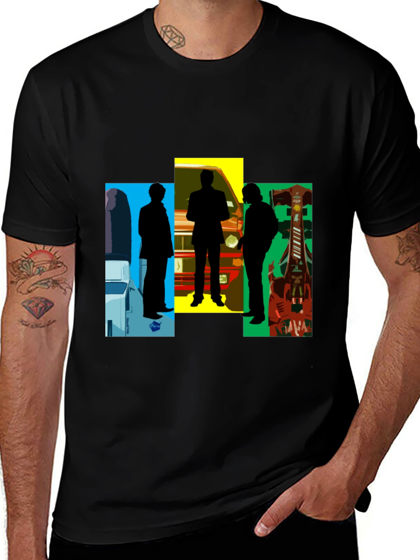 Silhouette Graphic Tee - Mens Black T-Shirt