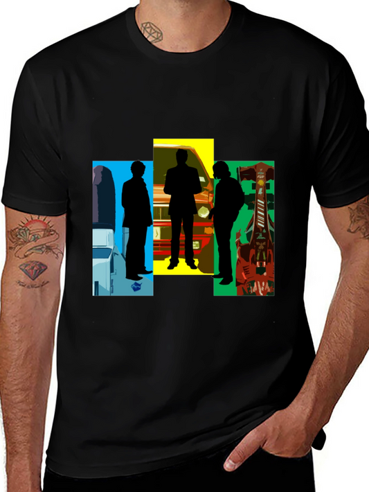 Silhouette Graphic Tee - Mens Black T-Shirt