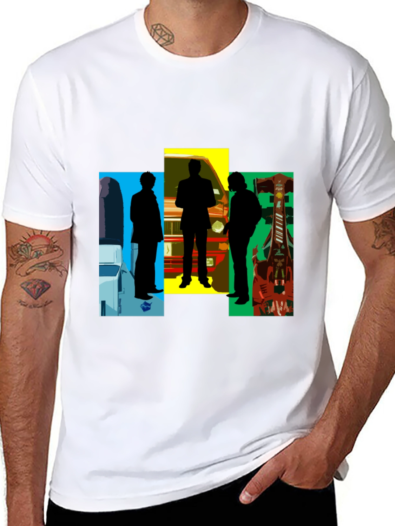 Silhouette Graphic Tee - Mens Black T-Shirt